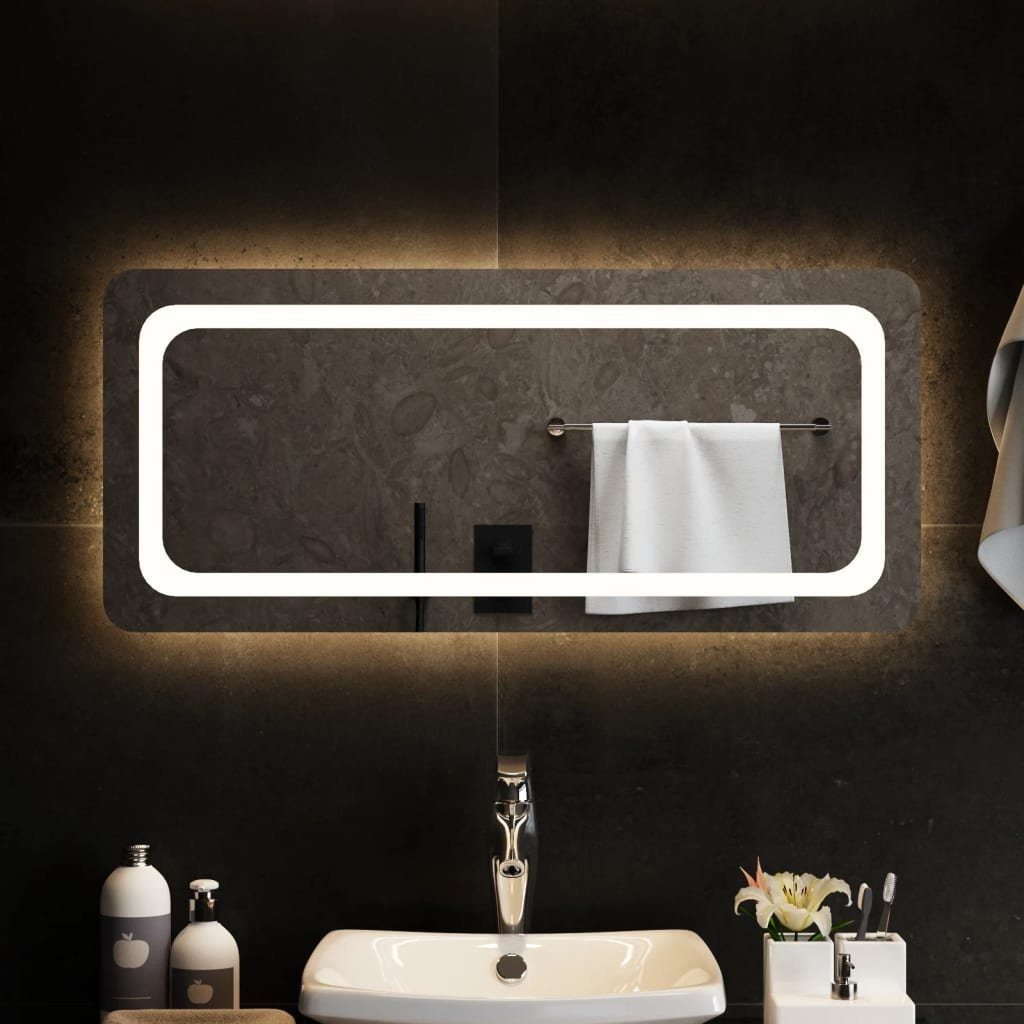 Wandspiegel cm 90x40 furnicato LED-Badspiegel
