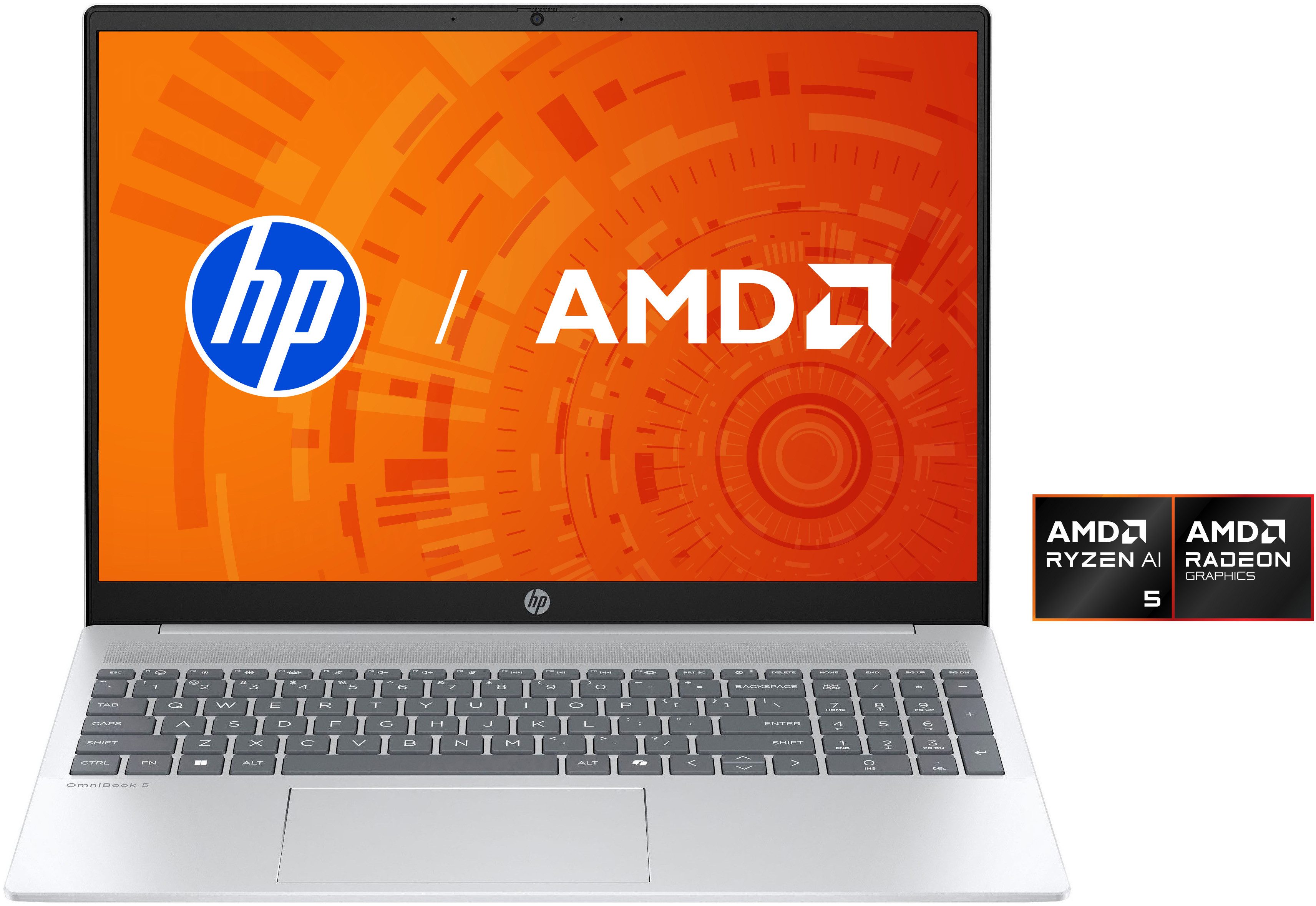 HP OmniBook 5 16-a1252ng Notebook (40,64 cm/16 Zoll, AMD Ryzen™ AI 5 340, Radeon, 16 GB, 512 GB SSD)