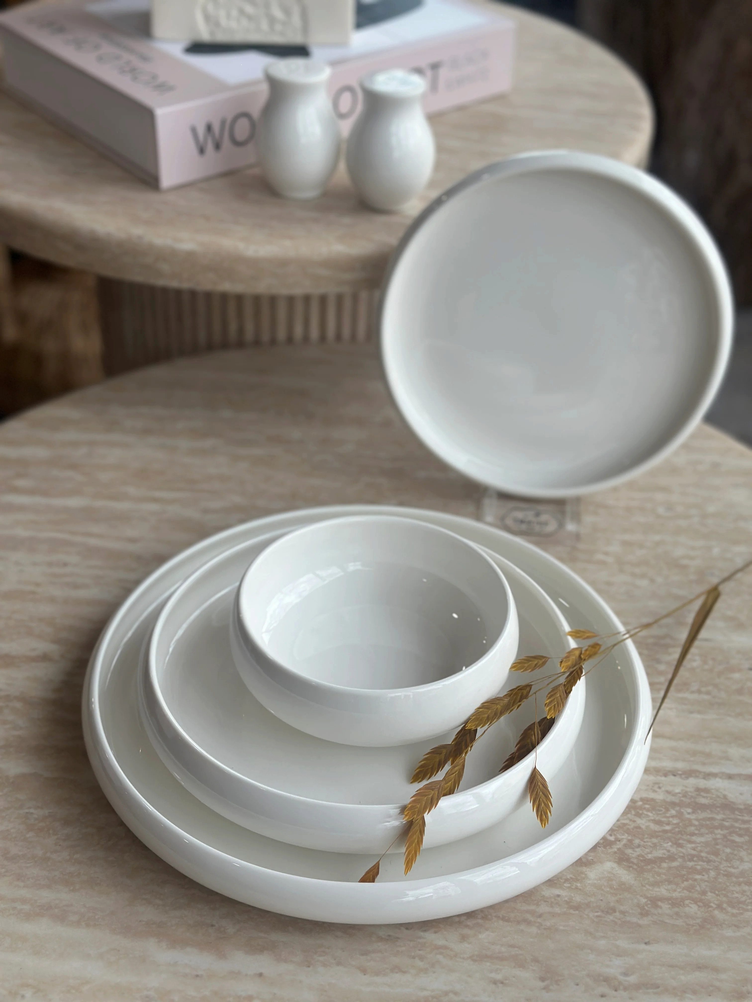 EmirtexHome Geschirr-Set Bely Weiß Geschirrset – 27-teilig