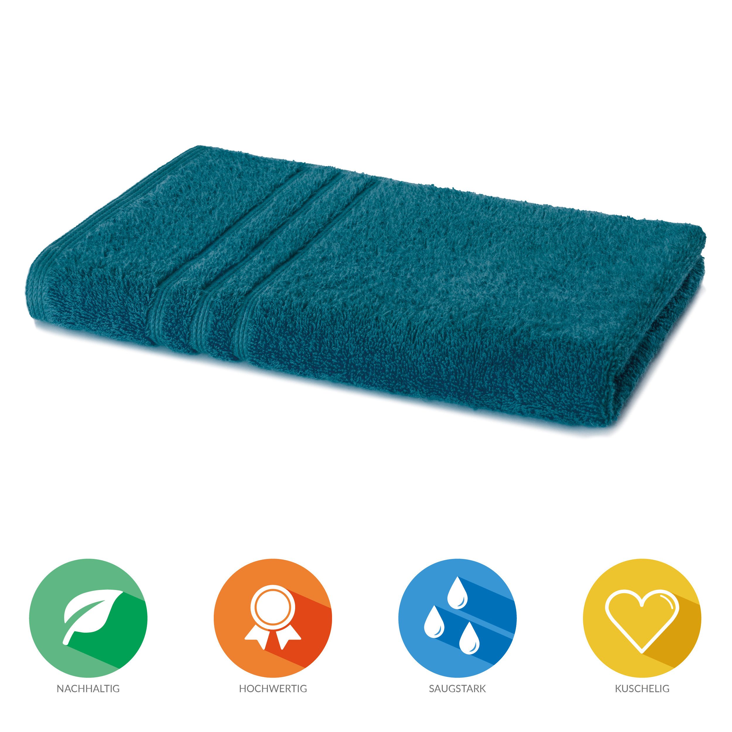 Lavea Handtücher Bali Handtuch 50x100 cm, Sporthandtuch, Fitness-Handtuch, Weiches Bio-Baumwollfrottee (1-St), pflegeleicht, GOTS-zertifiziert, extra saugstark  – Bild 2 von 5
