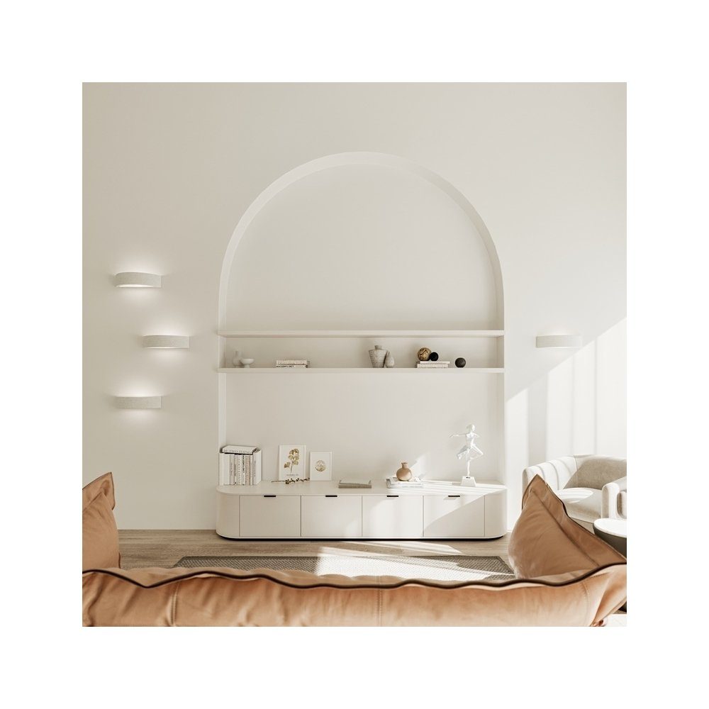 SOLLUX lighting Deckenleuchte Keramik 1x ATENA, Wandlampe E27, cm Wandleuchte ca. 41x15x10