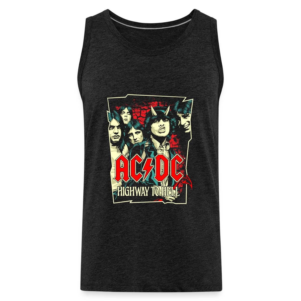 T-Shirt AC/DC Bandlogo Bild Highway To Hell Album Männer Premium Tank Top
