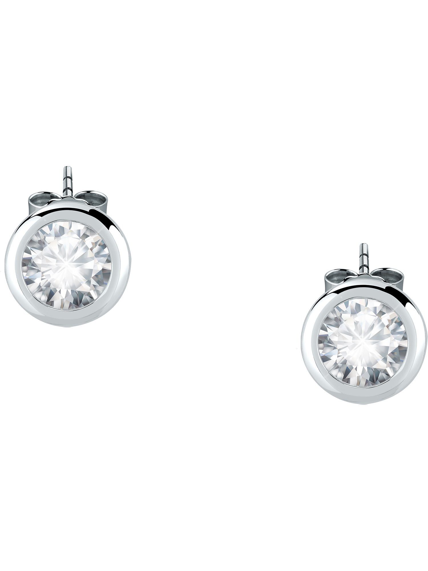 FAVS Paar Ohrstecker FAVS Damen-Ohrstecker 925er Silber 2 Zirkonia