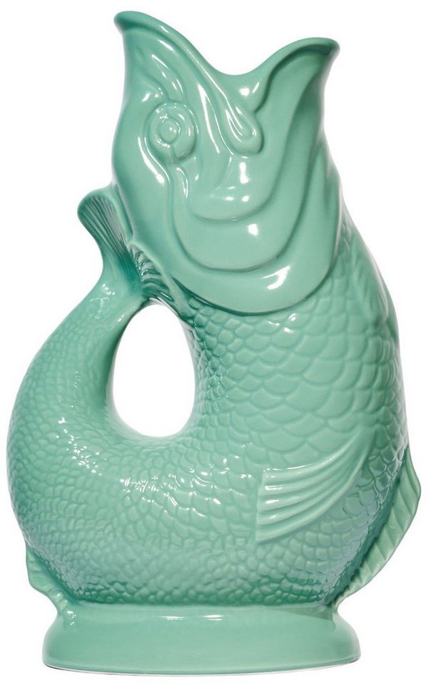 Gluckigluck Wasserkaraffe, (Original Gluggle Jug aus England), mit Gluckergeräusch, handgefertigt, ikonisches Fisch-Design, 1,2 L
