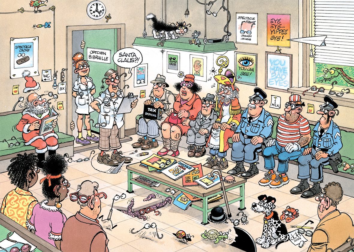 Jan van Haasteren Puzzle Jan van Haasteren, Seh das Positive, 500 Teile Puzzle, 500 Puzzleteile