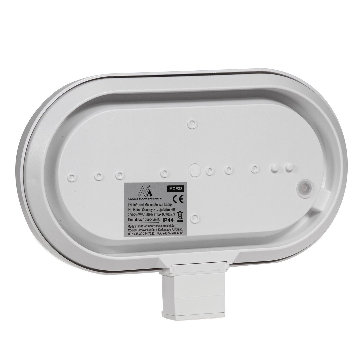 Maclean Außen-Wandleuchte MCE33 + MCE280, LED wechselbar, Warmweiß, Wandleuchte mit Bewegungsmelder + LED 11W Glühbirne