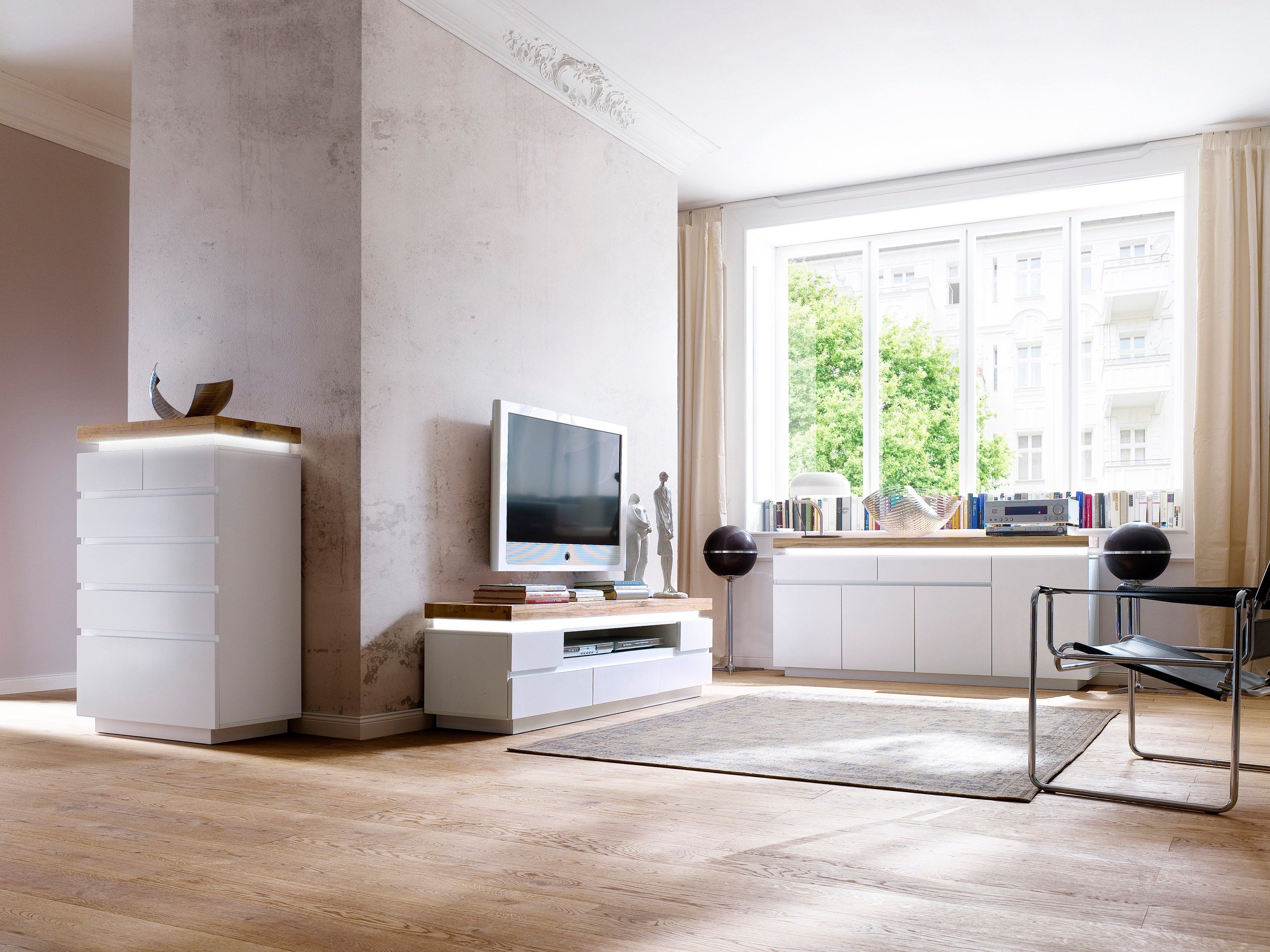 MCA furniture Lowboard Romina, mit LED günstig online kaufen