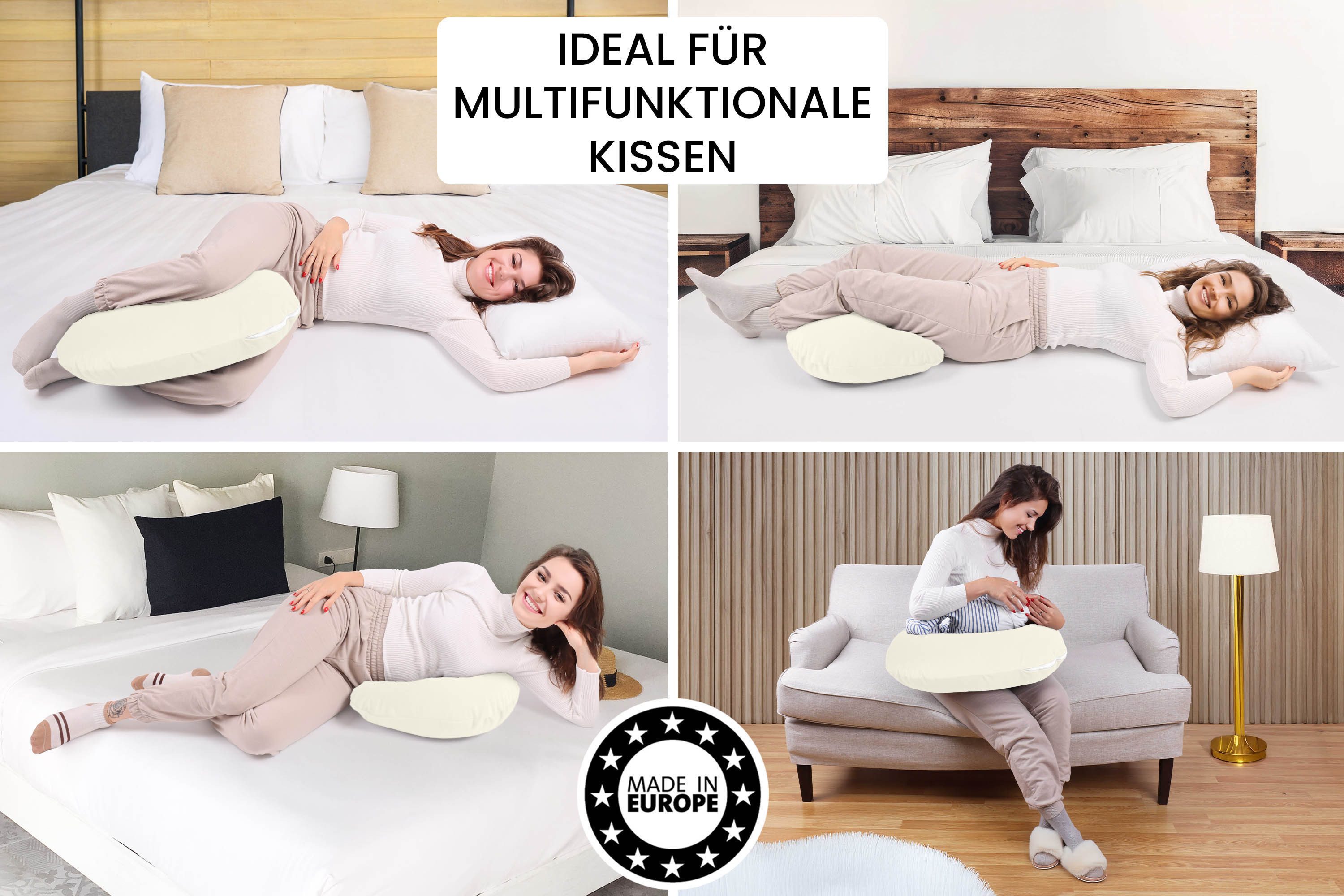 Amilian Stillkissenbezug - Ersatzbezug für Stillkissen, Schwangerschaftskis günstig online kaufen