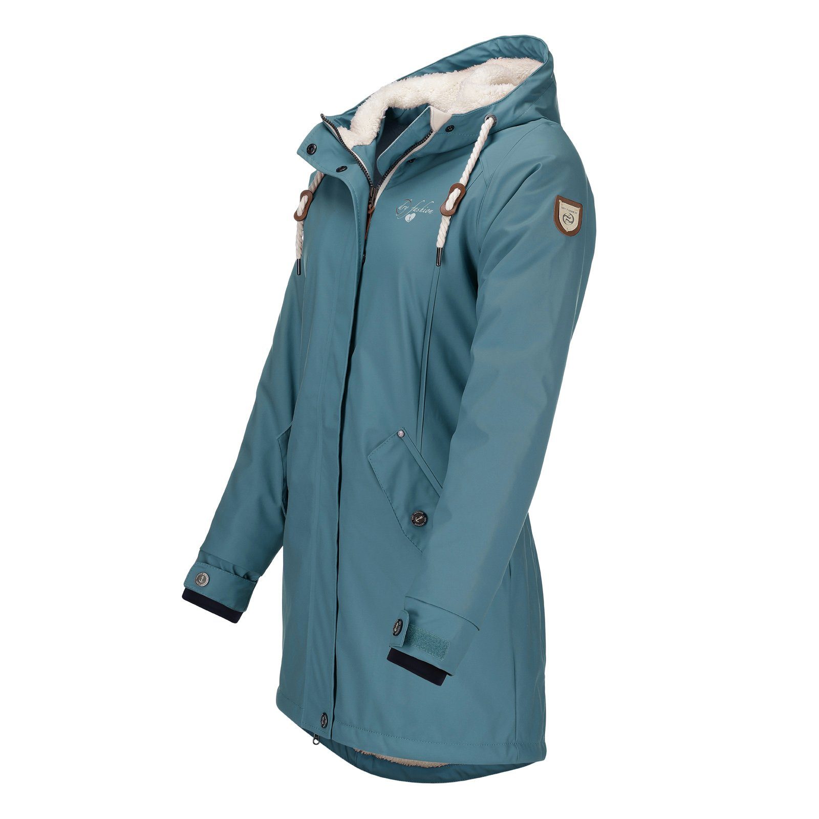 Dry Fashion Regenmantel Damen Regenjacke Malmö Kapuze und Teddyfleece - win günstig online kaufen
