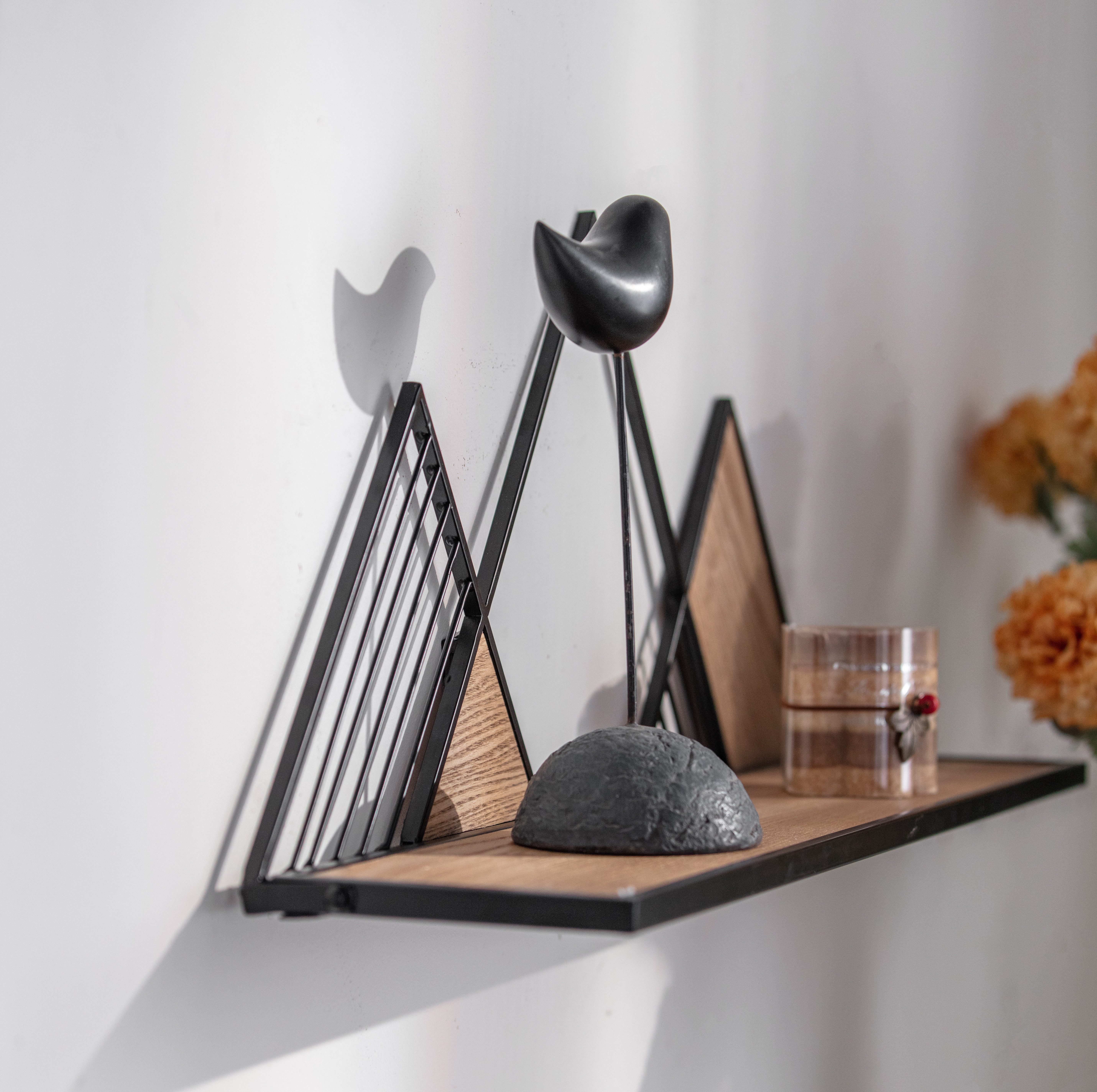 K&L Wall Art Deko-Wandregal Holz Metallregal Landhaus Hängeregal Vintage Ho günstig online kaufen