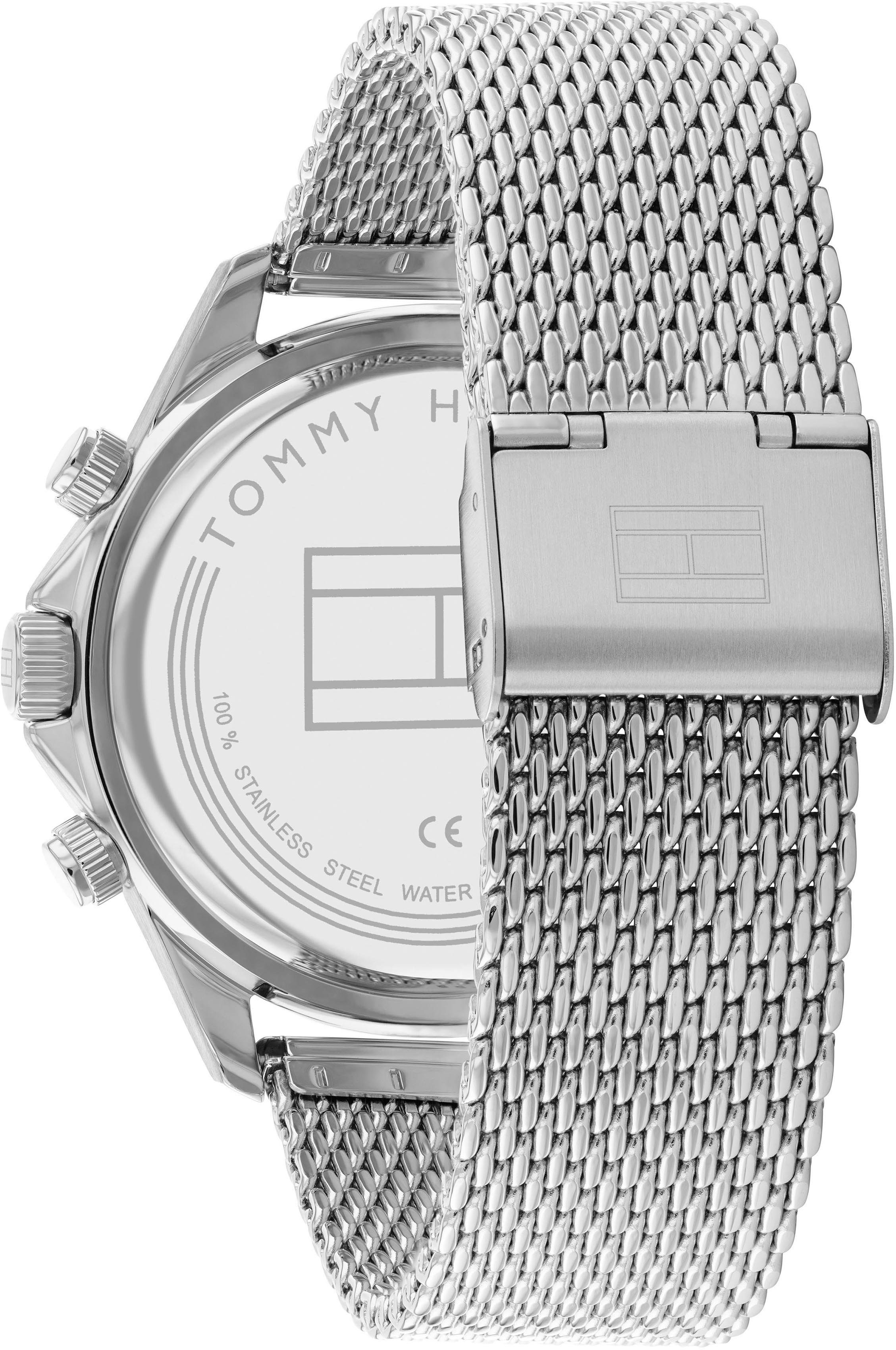 Tommy Hilfiger Multifunktionsuhr MILES 1792018, Quarzuhr, Armbanduhr, Herrenuhr, Edelstahlarmband