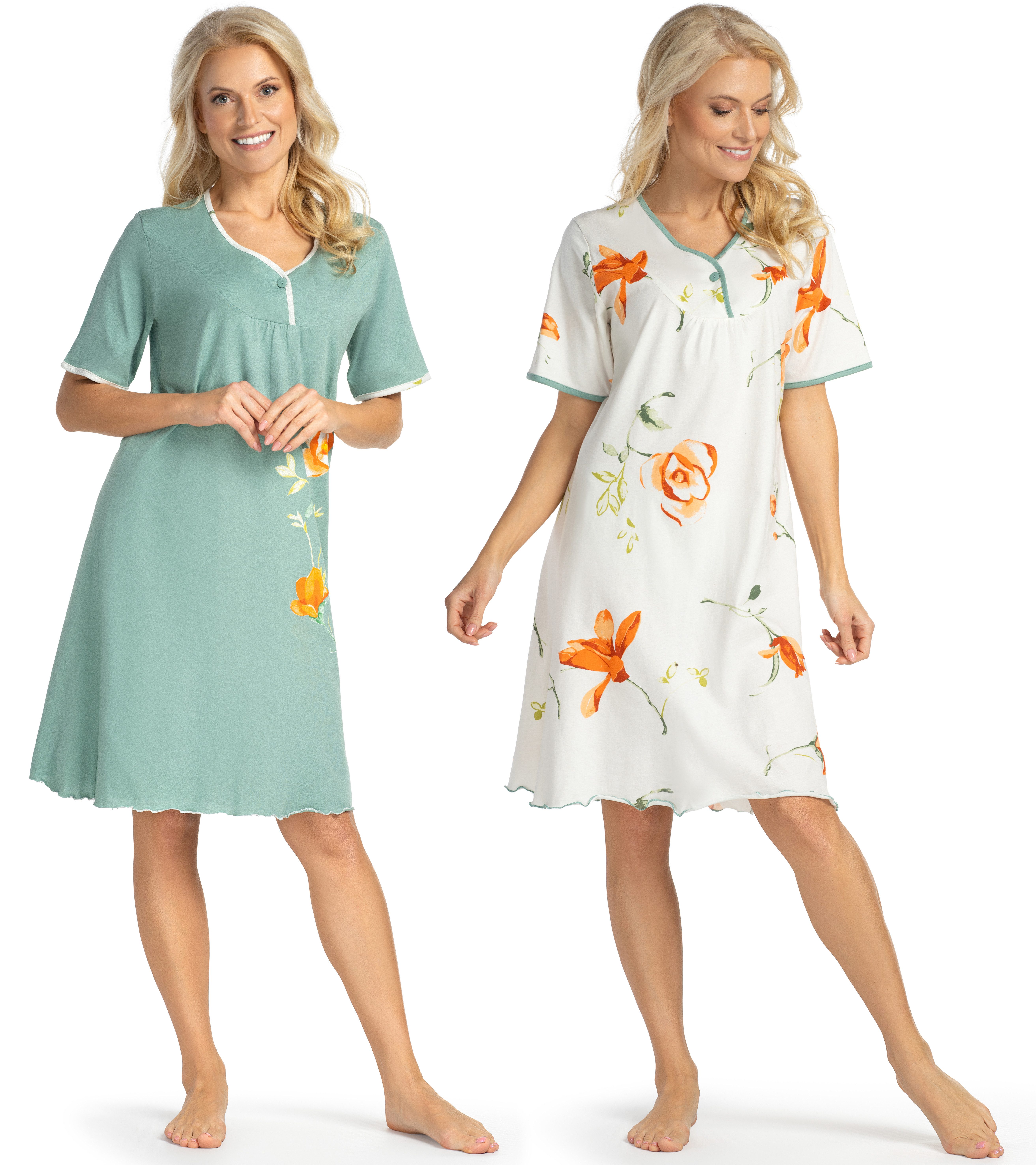 Consult-Tex Nachthemd Damen Nachthemd 2 Stück Packung DF046/047 (Spar-Set, günstig online kaufen