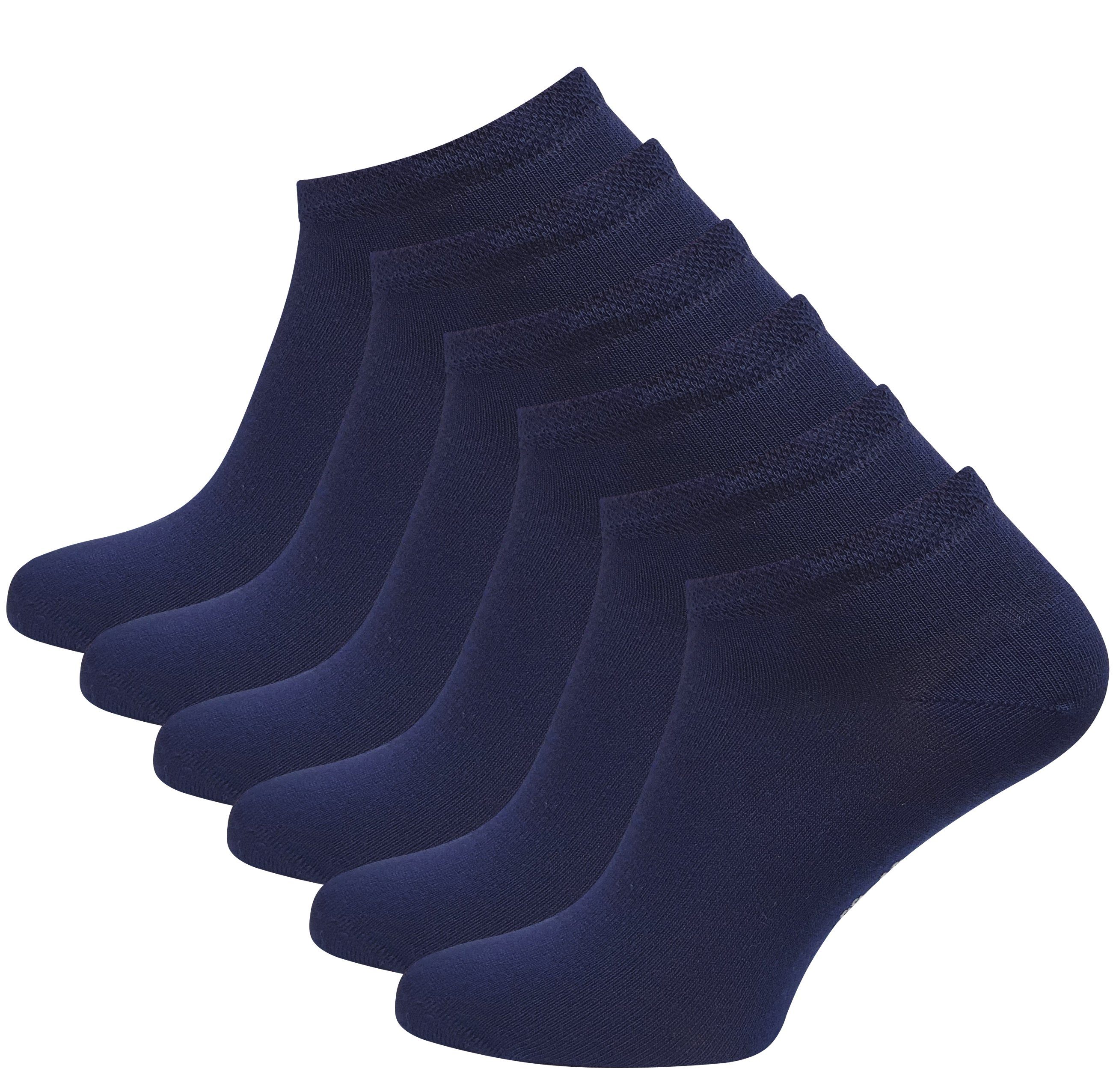 Vincent Creation® Sneakersocken (6-Paar) weich und atmungsaktiv durch Viskose marineblau
