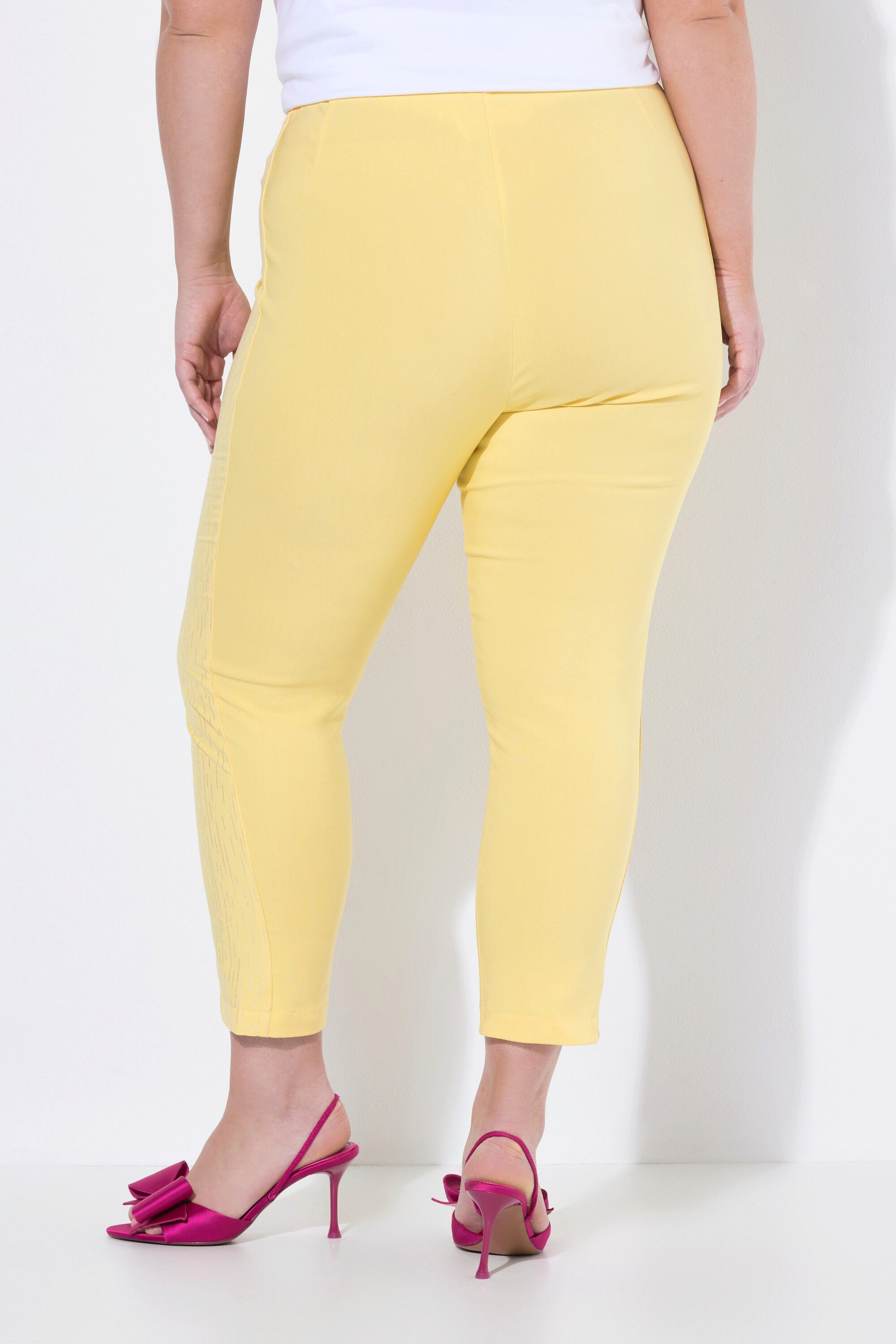MIAMODA Schlupfhose Bengalin-Hose elastischer Slim Fit Metallic-Druck