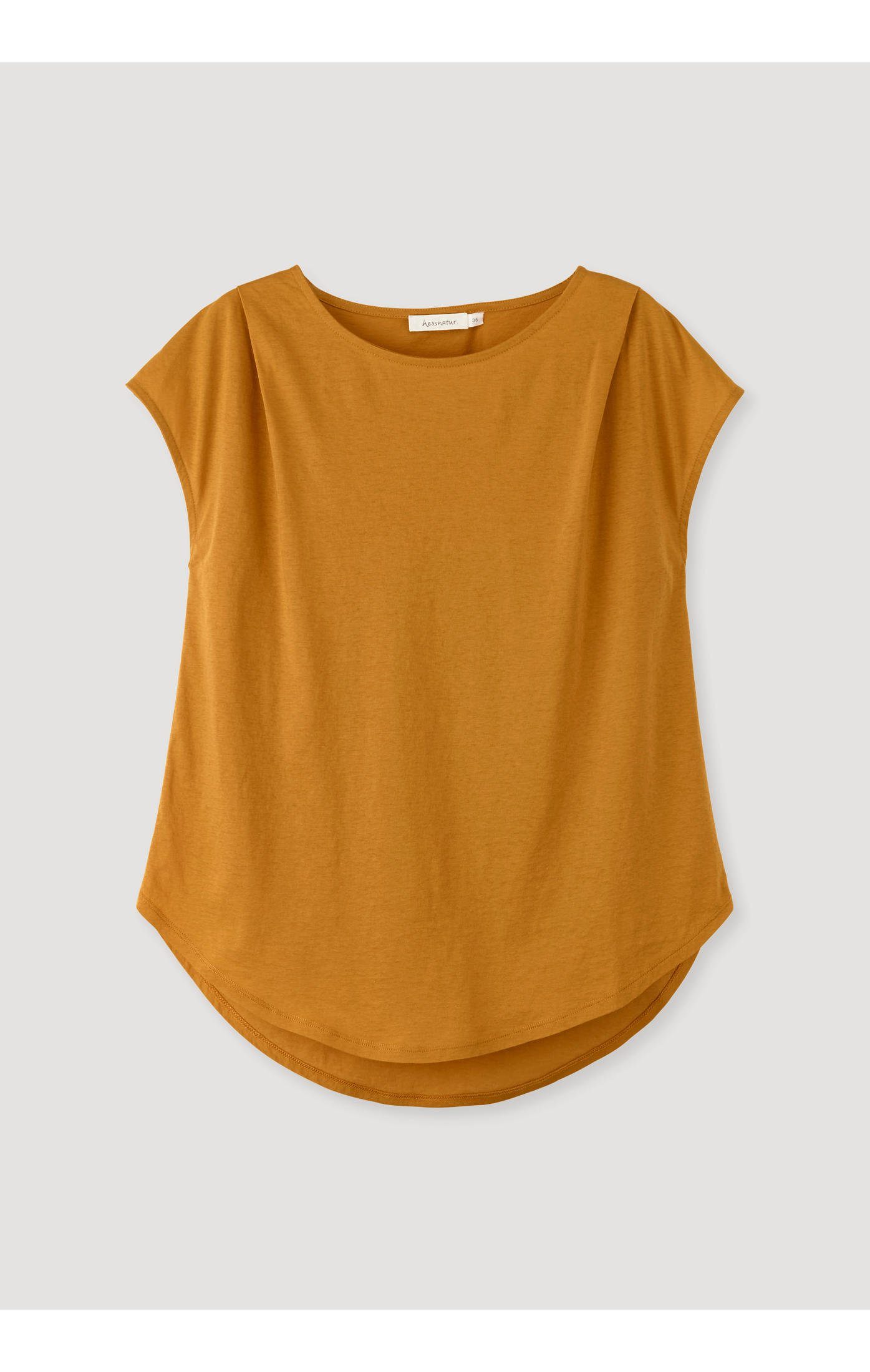 Bio-Baumwolle reiner T-Shirt mandarine Hessnatur aus