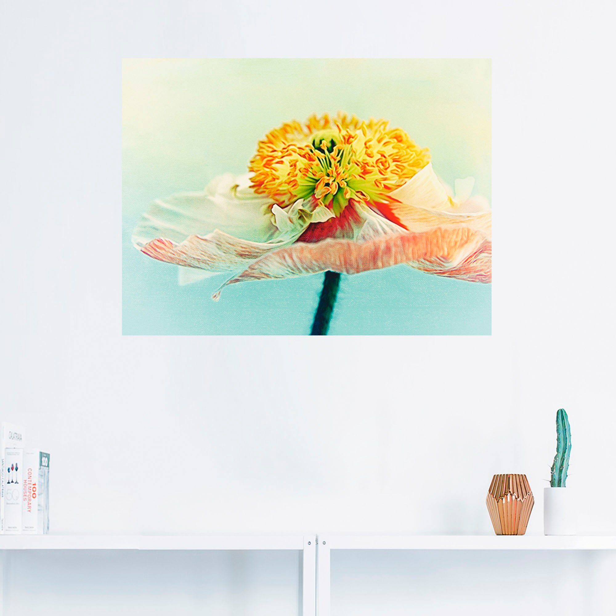 Artland Wandbild »Lady Poppy 2«, Blumen (1 Stück), in vielen Größen & Produktarten -Leinwandbild, Poster, Wandaufkleber / Wandtattoo auch für Badezimmer geeignet-HomeTrends