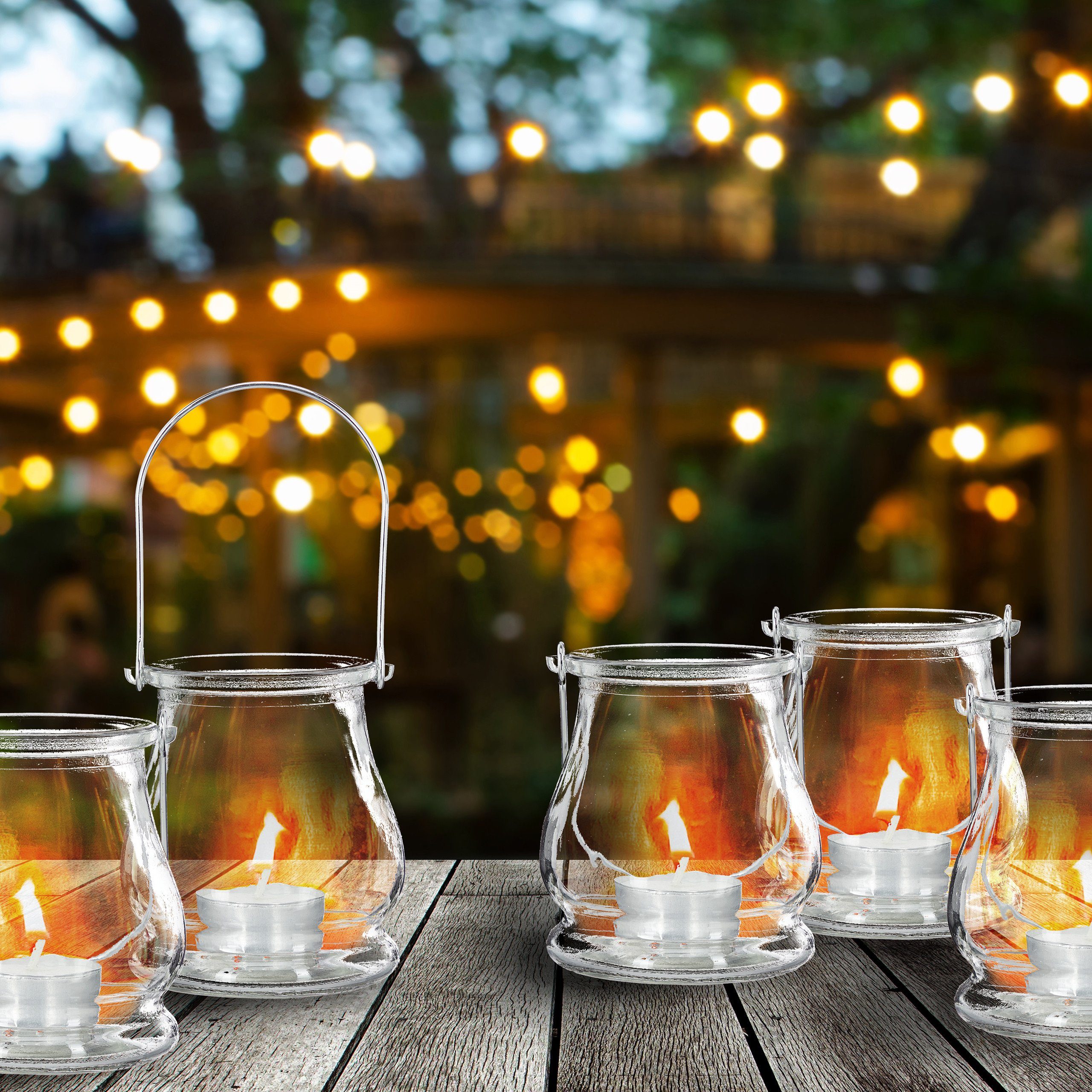 relaxdays Windlicht Transparentes Windlicht im 12er Set günstig online kaufen