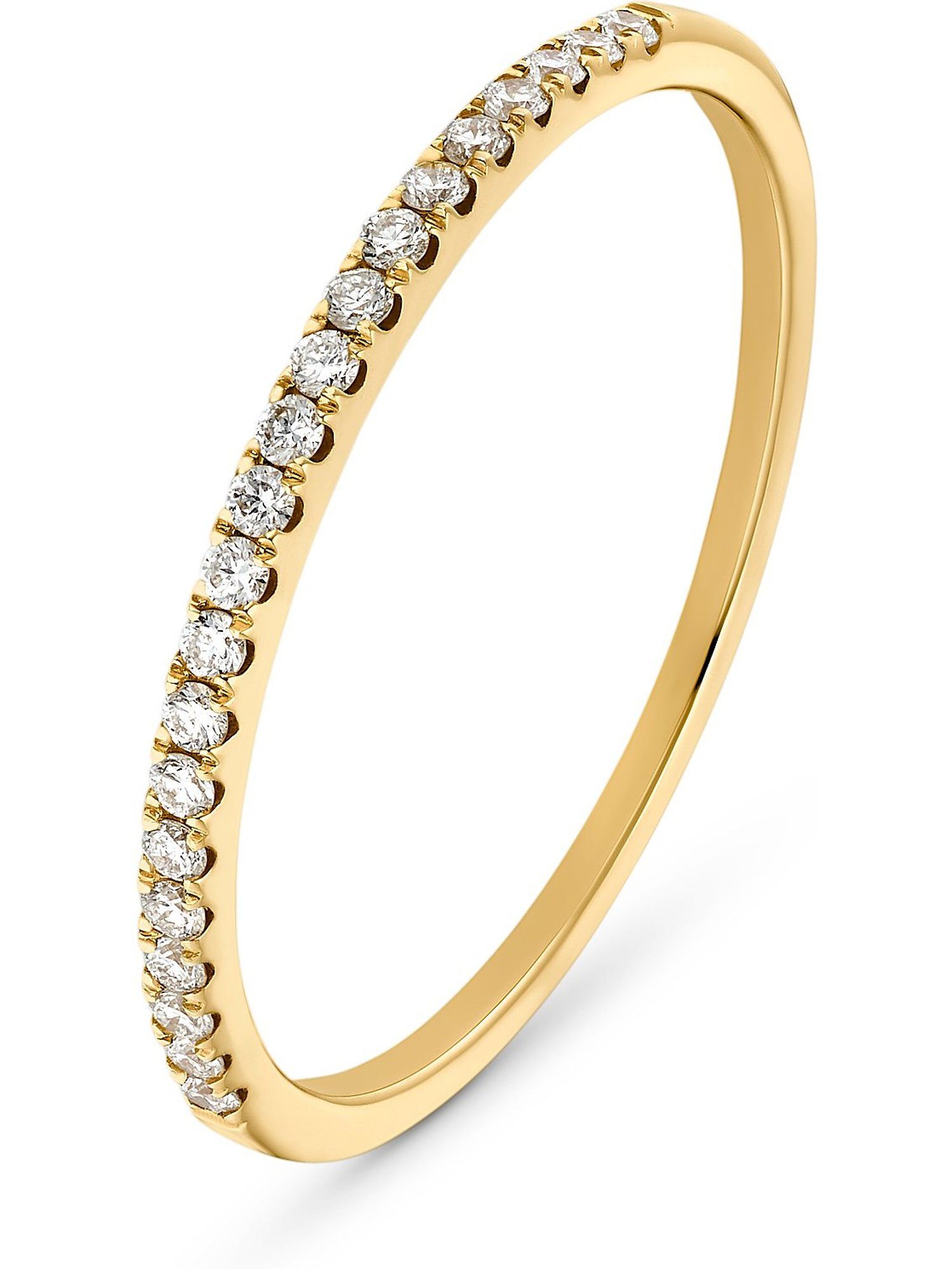 Diamantring CHRIST Damen-Damenring 585er Gelbgold 21 Diamant