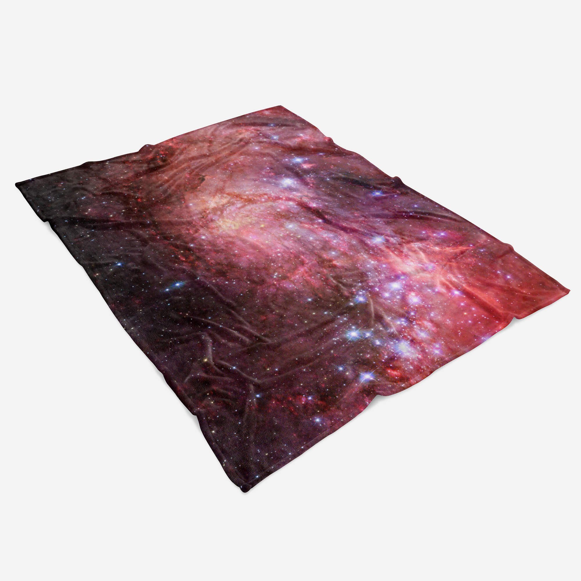 Handtuch Universum, Kuscheldecke mit Strandhandtuch Baumwolle-Polyester-Mix Art Handtücher (1-St), Sinus Handtuch Saunatuch Fotomotiv Galaxie