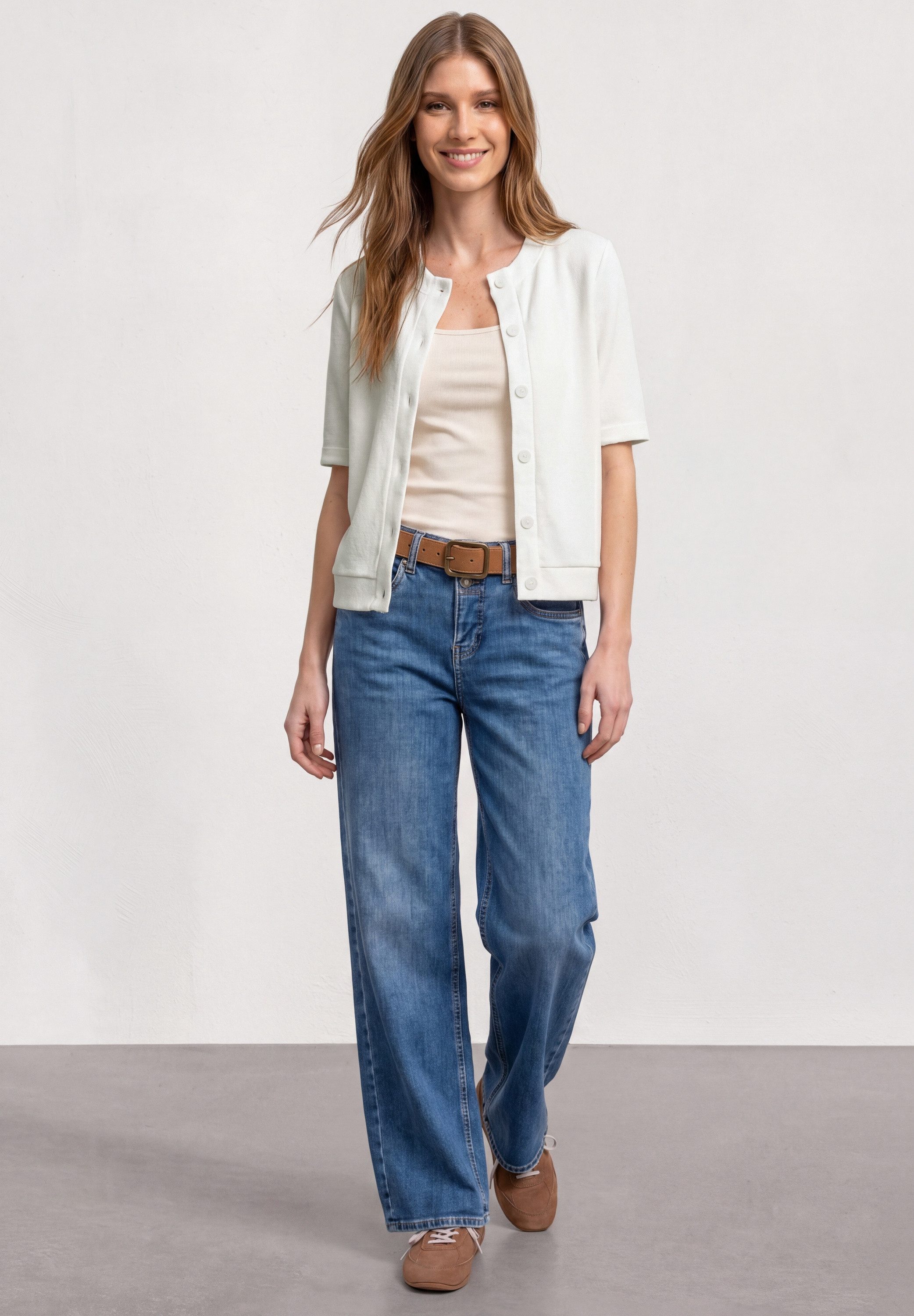 STREET ONE Cardigan mit durchgehender Knopfleiste vorn