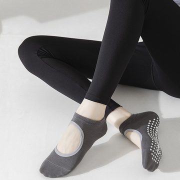 GelldG Socken 3 Paare Rutschfeste Socken für Yoga Pilates Krankenhaus