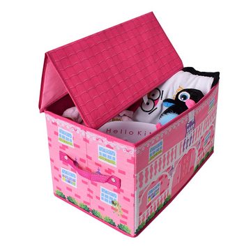 Spielzeugtruhe Motiv Aufbewahrungsbox mit Deckel Villa Schloss Box faltbar