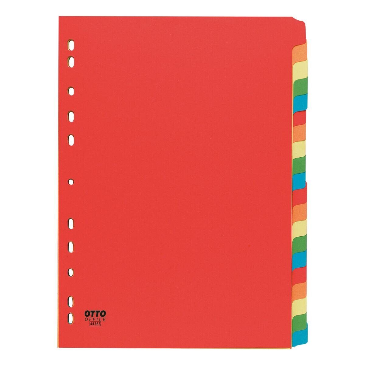 Otto Office Aktenordner, Register 20-tlg., blanko intensivfarben, DIN A4, Karton