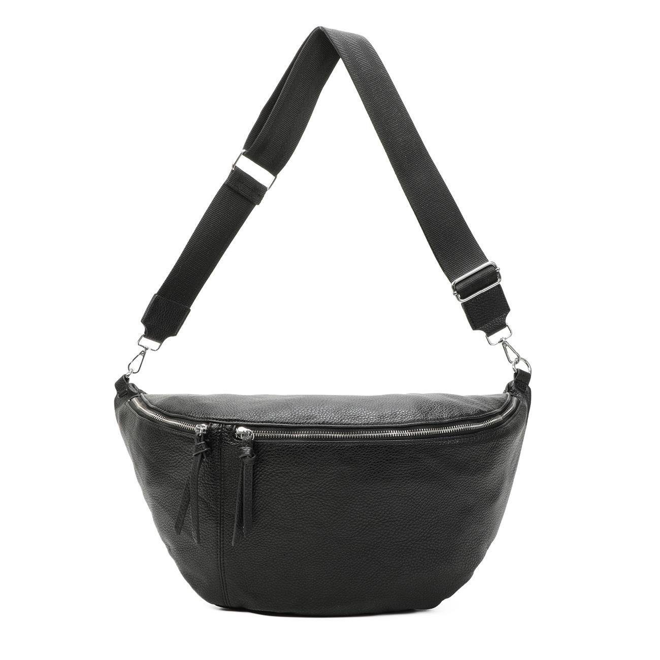 ITALYSHOP24 Schultertasche Damen XXL Tasche CrossBody Body Bag Bauchtasche, als CrossOver, Umhängetasche tragbar, Hüfttasche