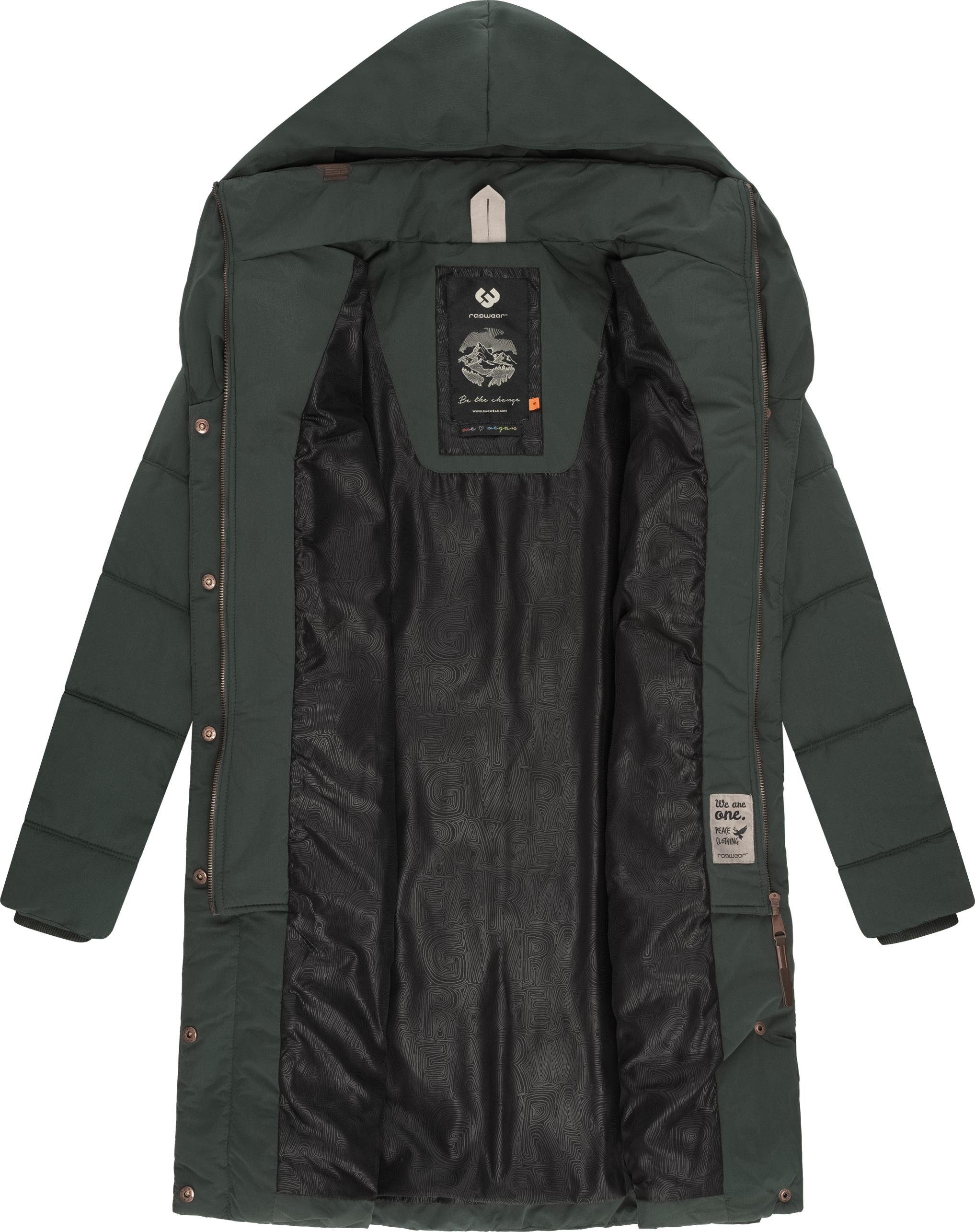 Ragwear Steppmantel Natalka stylischer, gesteppter Winterparka mit gefütterter Kapuze