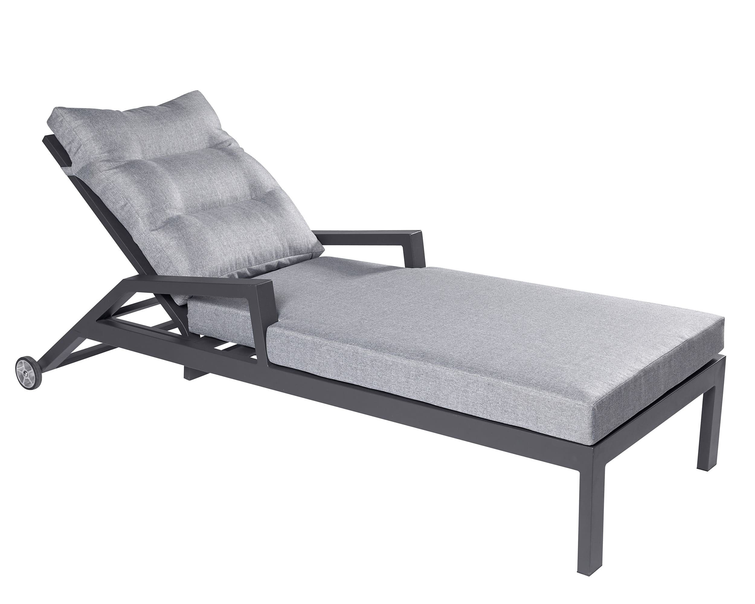 LC Garden Multifunktionsliege Bondino Sonnenliege Gartenliege Relax anthrazit