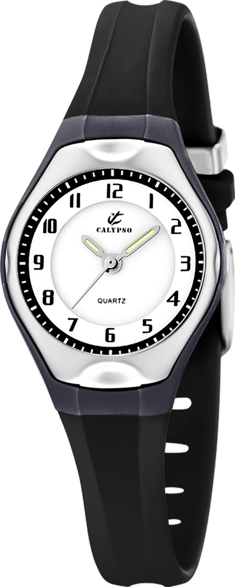 CALYPSO WATCHES Quarzuhr Calypso Kinder Uhr K5163/J Kunststoffband, Kinder Armbanduhr rund, Kautschukarmband schwarz, Casual