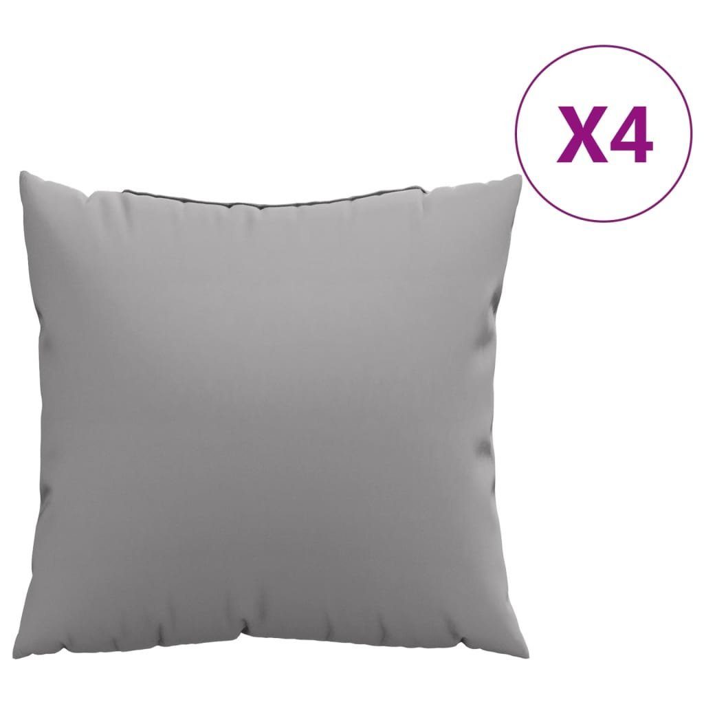 vidaXL Sitzauflage Sofakissen 4 Stk. Grau 60x60 cm Stoff, (4 St)