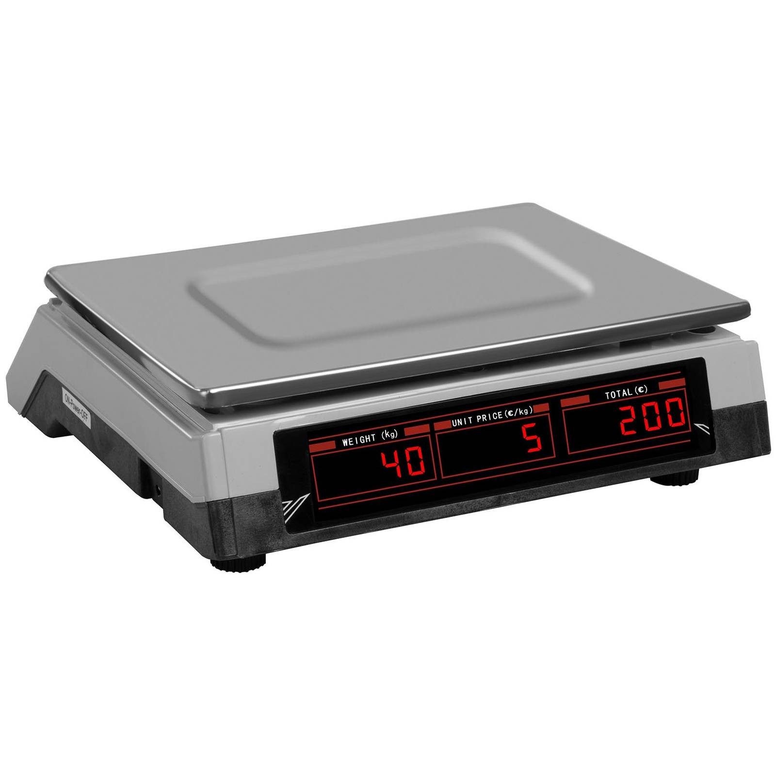 Steinberg Systems Präzisionswaage Kontrollwaage 40 kg / 2 g Ladenwaage Marktwaage 6 LED Preiswaage – Bild 3 von 5