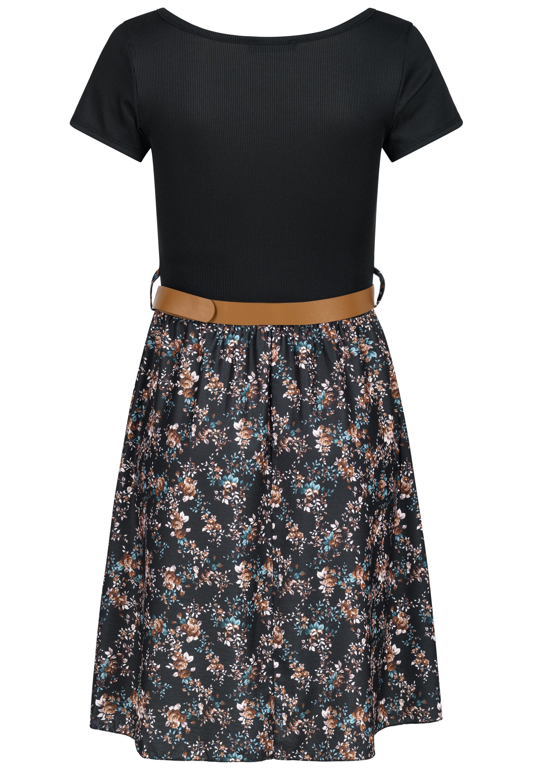 CLOUD 5IVE Shirtkleid CLOUD 5IVE 2-Tone Dress with Ditsy Print incl. a belt (1-tlg) – Bild 2 von 5