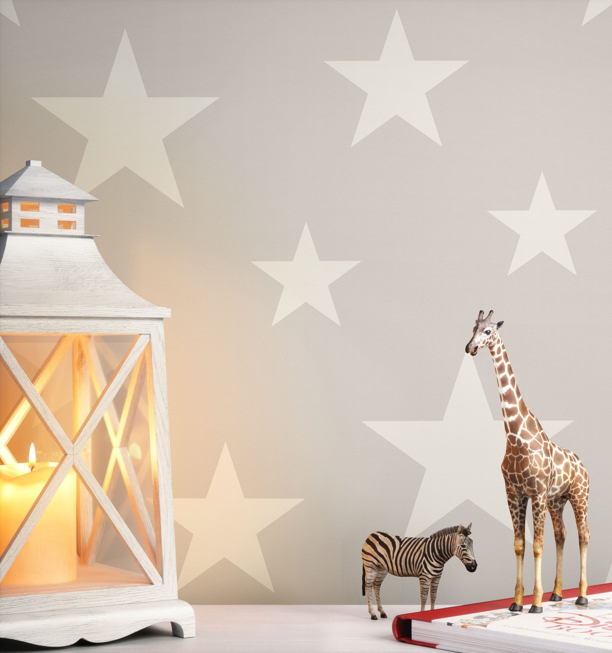 Newroom Vliestapete Tapete Kinderzimmer Sterne, Babytapete