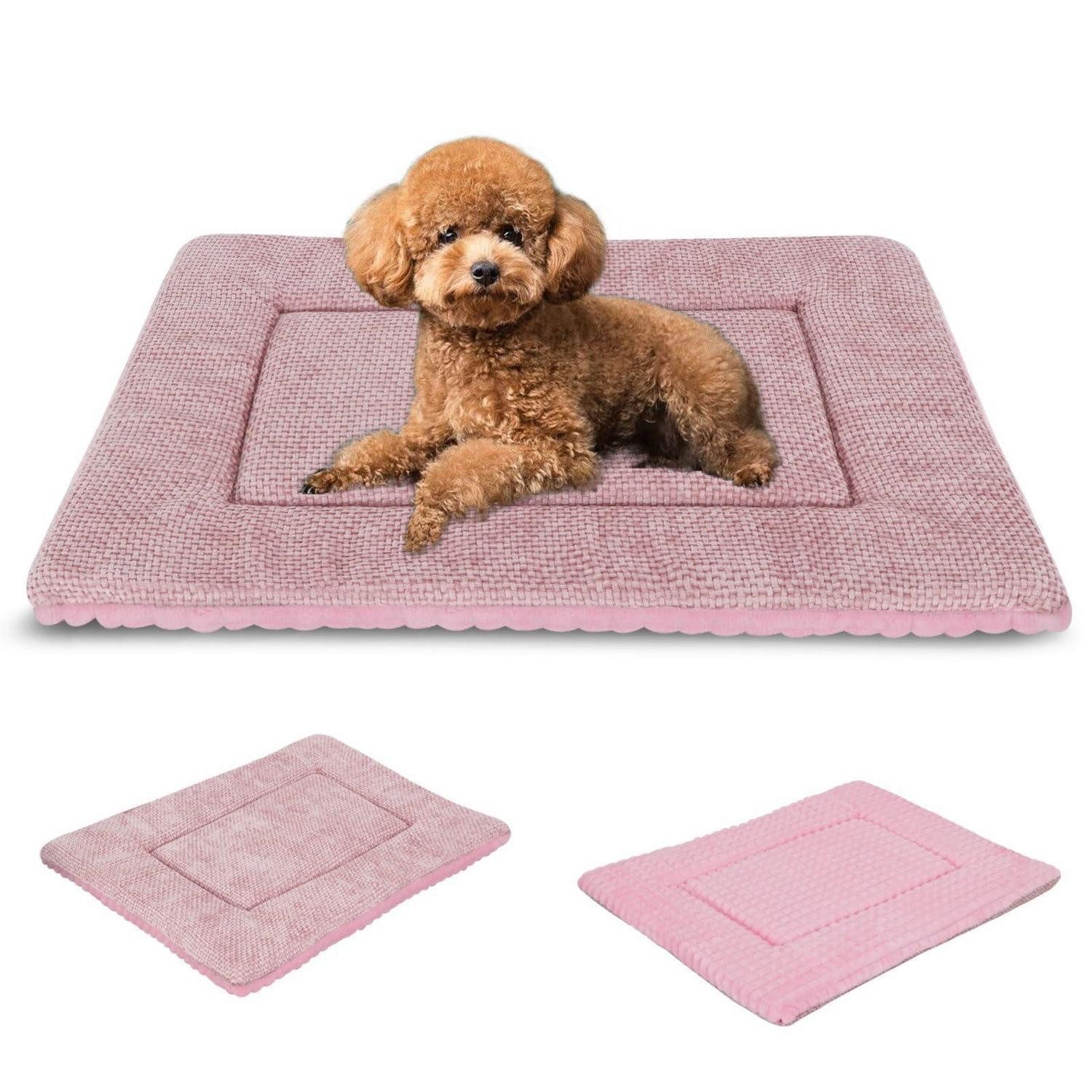 LuxusKollektion Hundebett Hundematte waschbar Rosa L