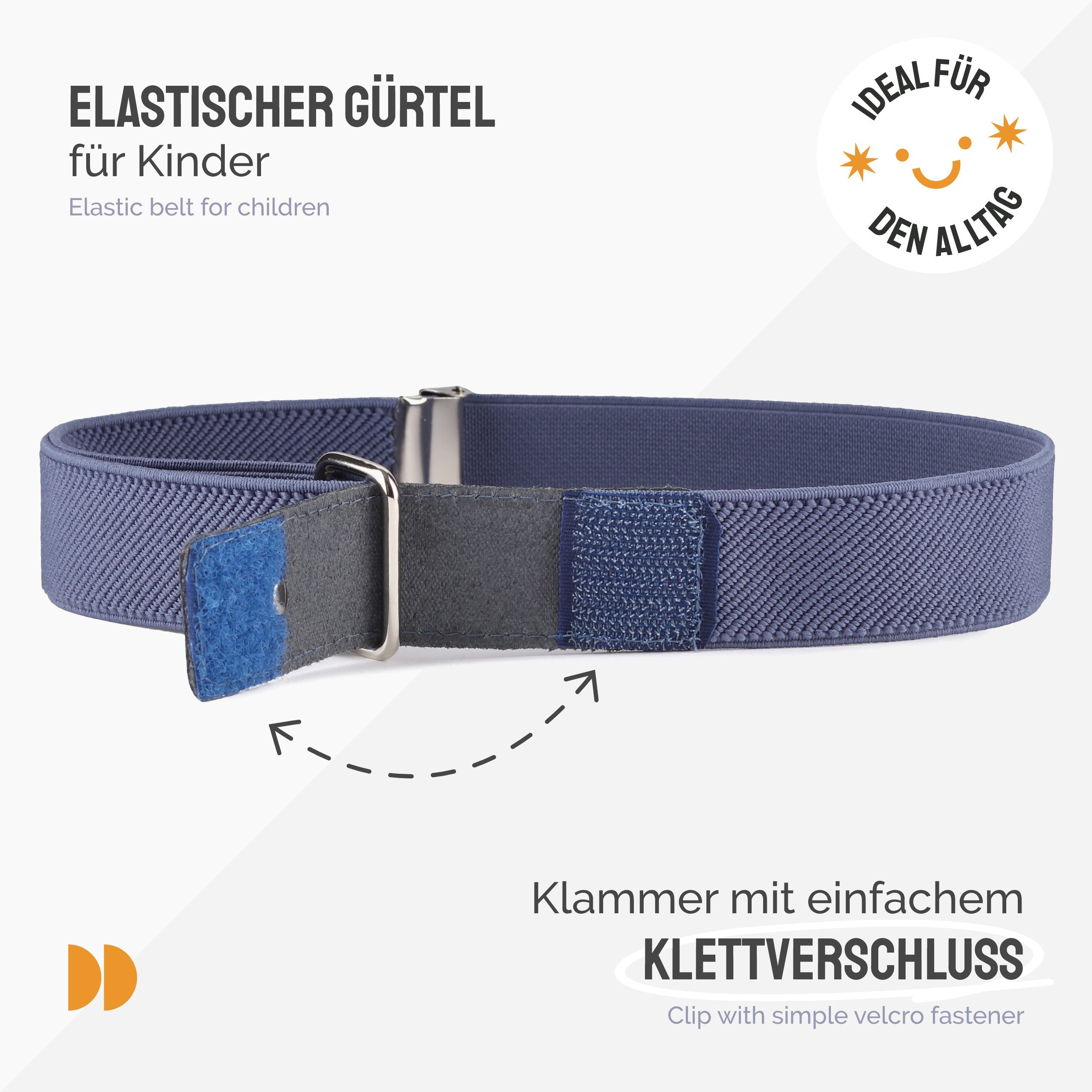 Ladeheid Stoffgürtel Mädchen Gürtel Elastik-Gürtel 1-6 Jahre 34-65 cm P15G (1-St)