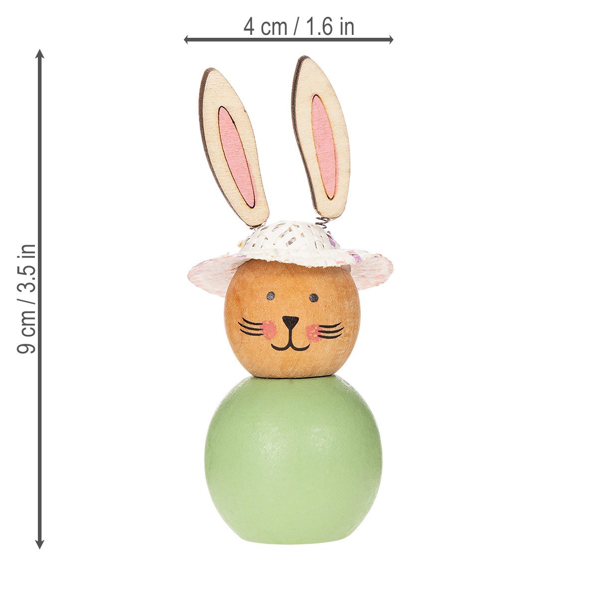 Florists Products Osterhase Osterhasen Holzfiguren Deko Frühling Tischdekoration Vintage, 8 Stück