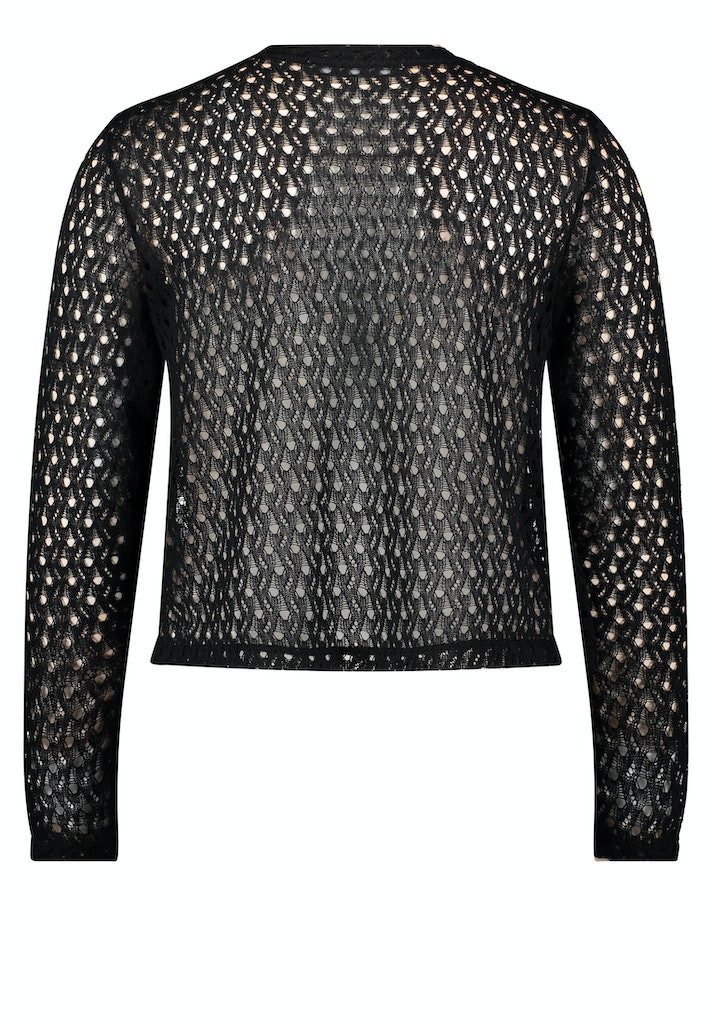 Betty&Co Sweater Sweat Jacke Kurz 1/1 Arm Black