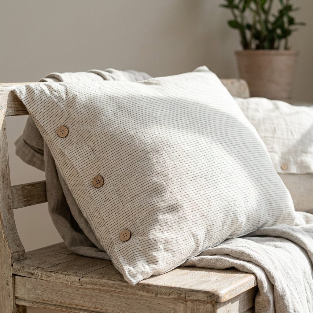 Interior by Hakito Kissenbezug 100% reine Leinen 180g/m² GOTS BIO zertifiziert