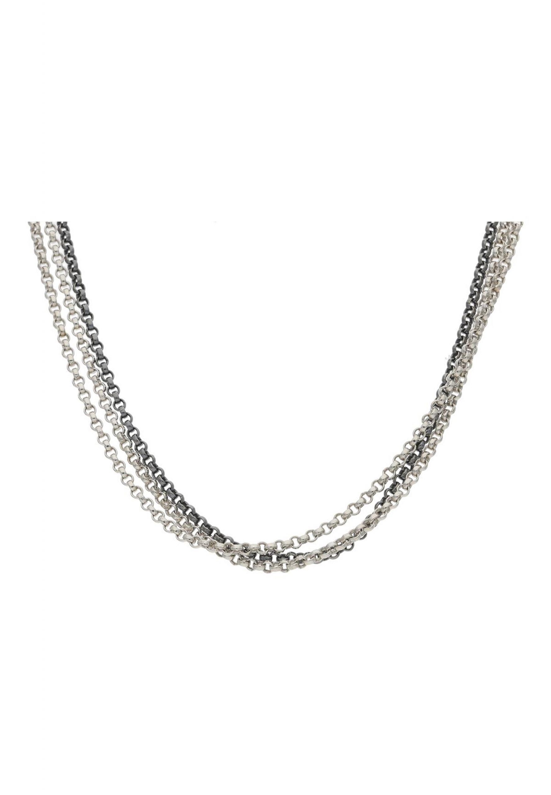 Damen Schmuck JuwelmaLux Silberkette Halskette Silber 3-reihig Halsschmuck 45 cm (1-tlg), Damen Halskette Silber 925/000, inkl. 
