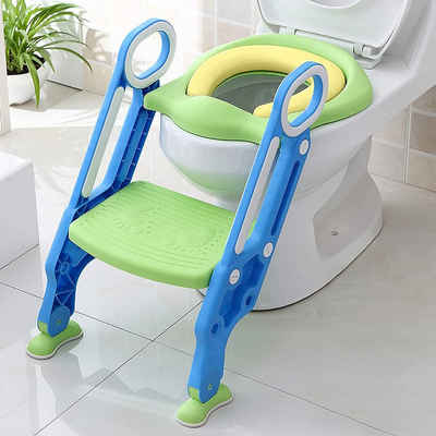 AUFUN Toilettentrainer Toilettensitz Baby Wc-Sitz Kindertoilette, mit Treppe