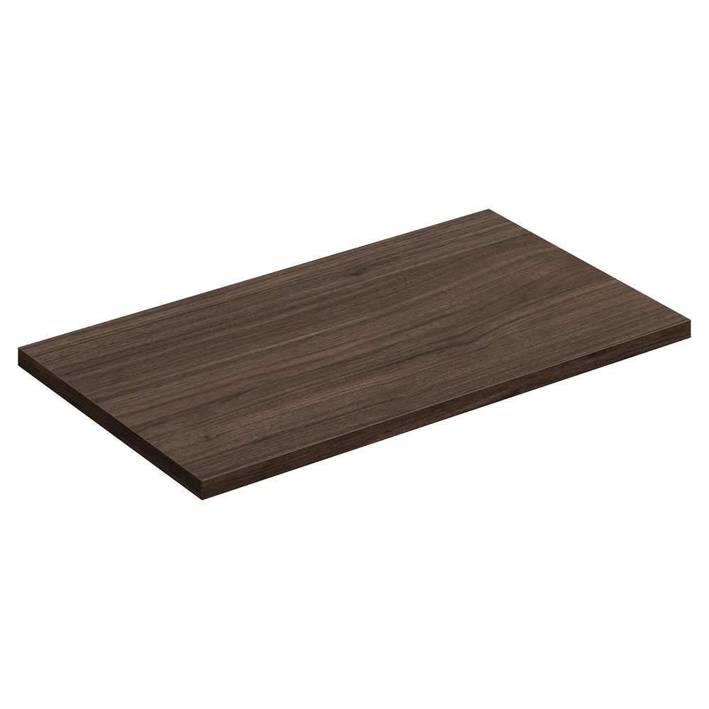 Lomadox Waschbeckenschrank VERZUOLO-56-WALNUT 80 cm breit in Walnuss, wandhängend, grifflos – Bild 4 von 5