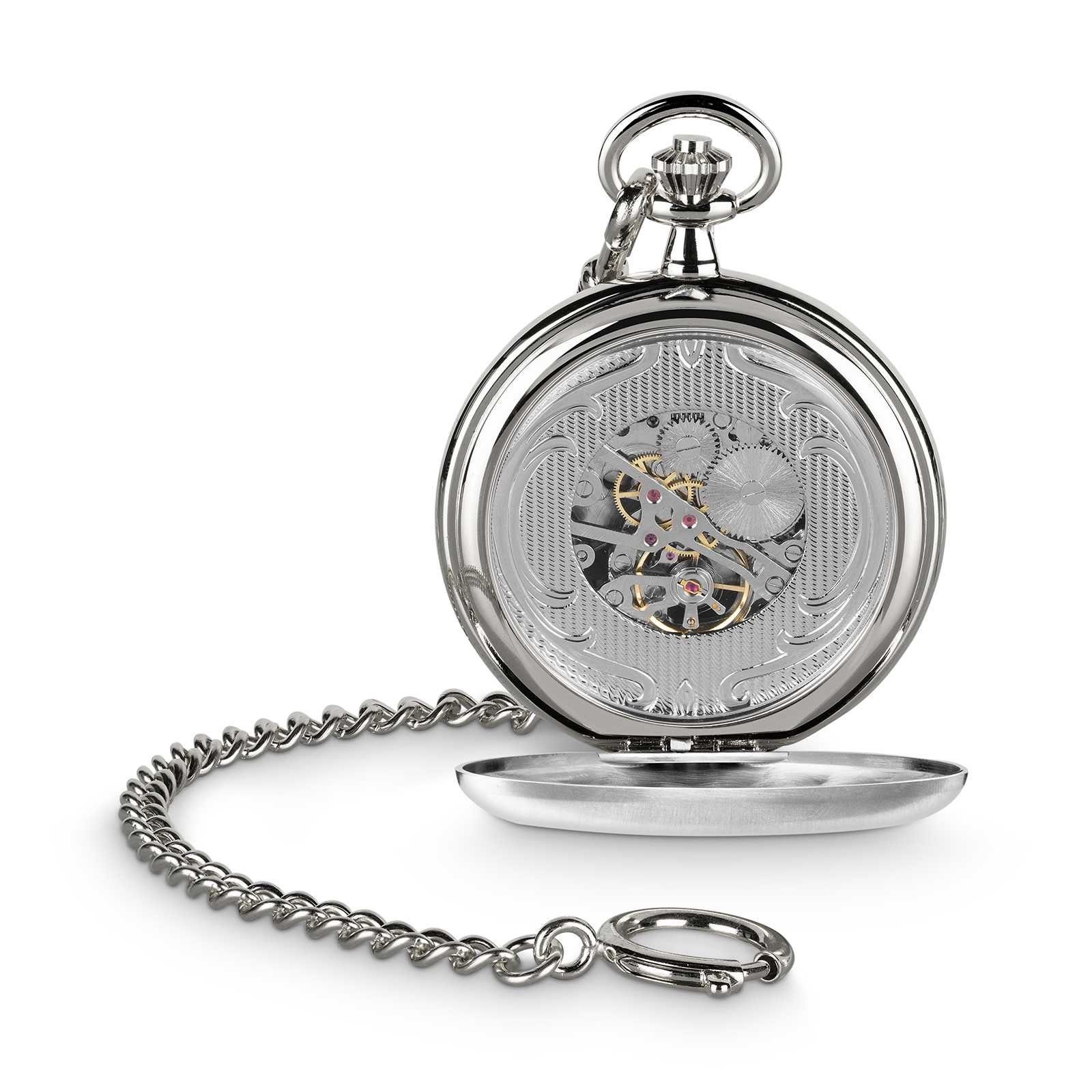 Hermann Jäckle Taschenuhr Heidelberg Skelett, Handaufzug, Mineralglas, mit günstig online kaufen