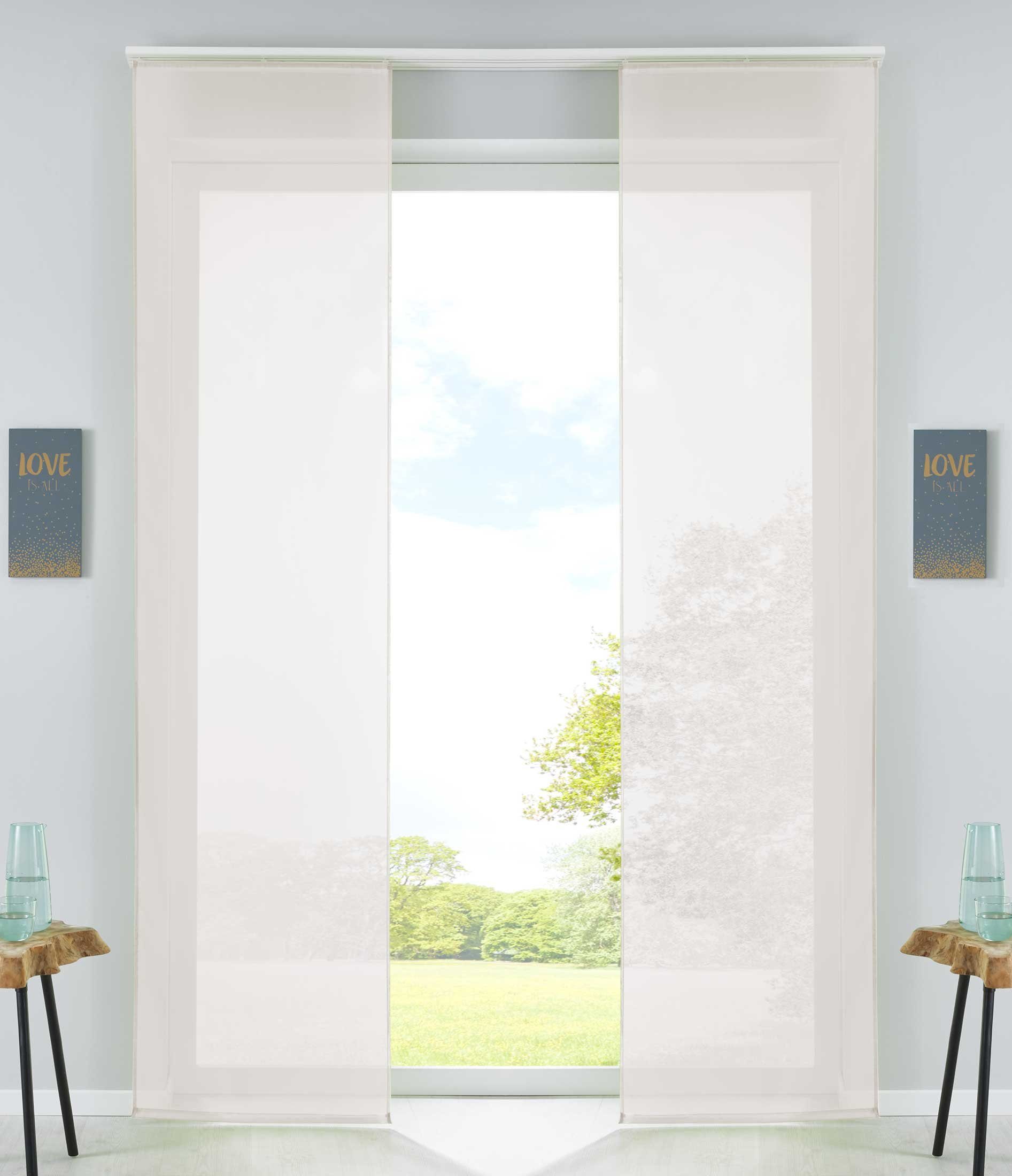 Gardinenbox Schiebegardine (2 St), Paneelwagen, transparent, Flächenvorhäng günstig online kaufen