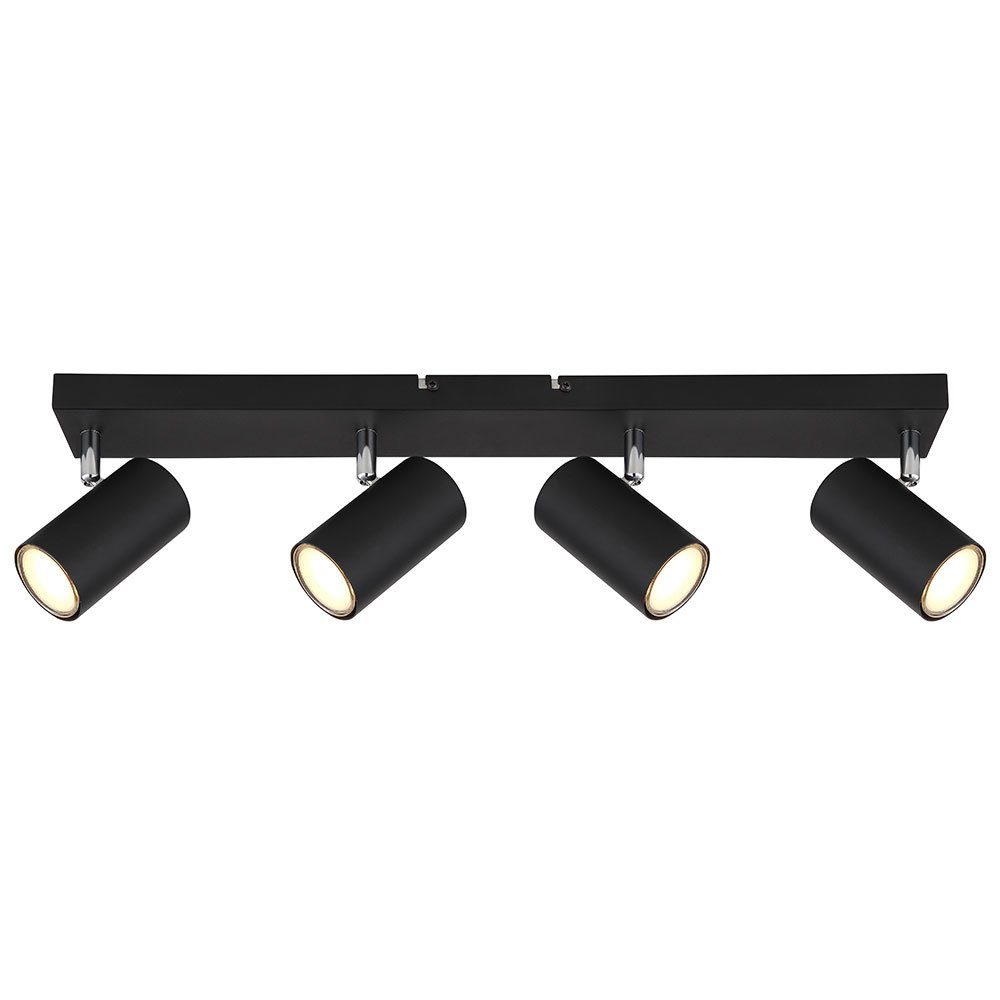 GLOBO LIGHTING Deckenspot, Leuchtmittel nicht inklusive, Deckenleuchte Spot 4 flammig Deckenstrahler schwarz Deckenlampe