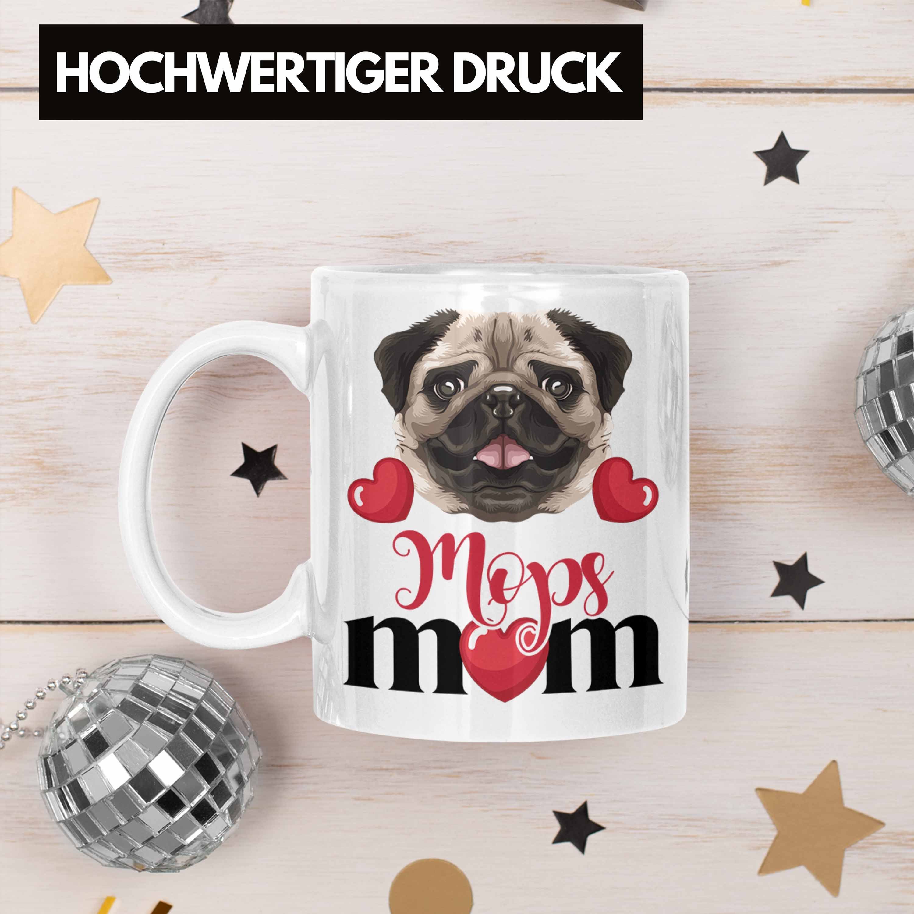 Mop Tasse Tasse Mama Weiss Geschenk Trendation Lustiger Mom Geschenkidee Spruch Mops Besitzer