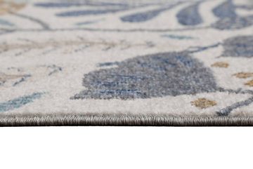 Outdoorteppich Lilly, Esprit, rund, Höhe: 4 mm, wetterfest mit blumigem Muster ideal für Balkon, Terrasse, Küche, Flur