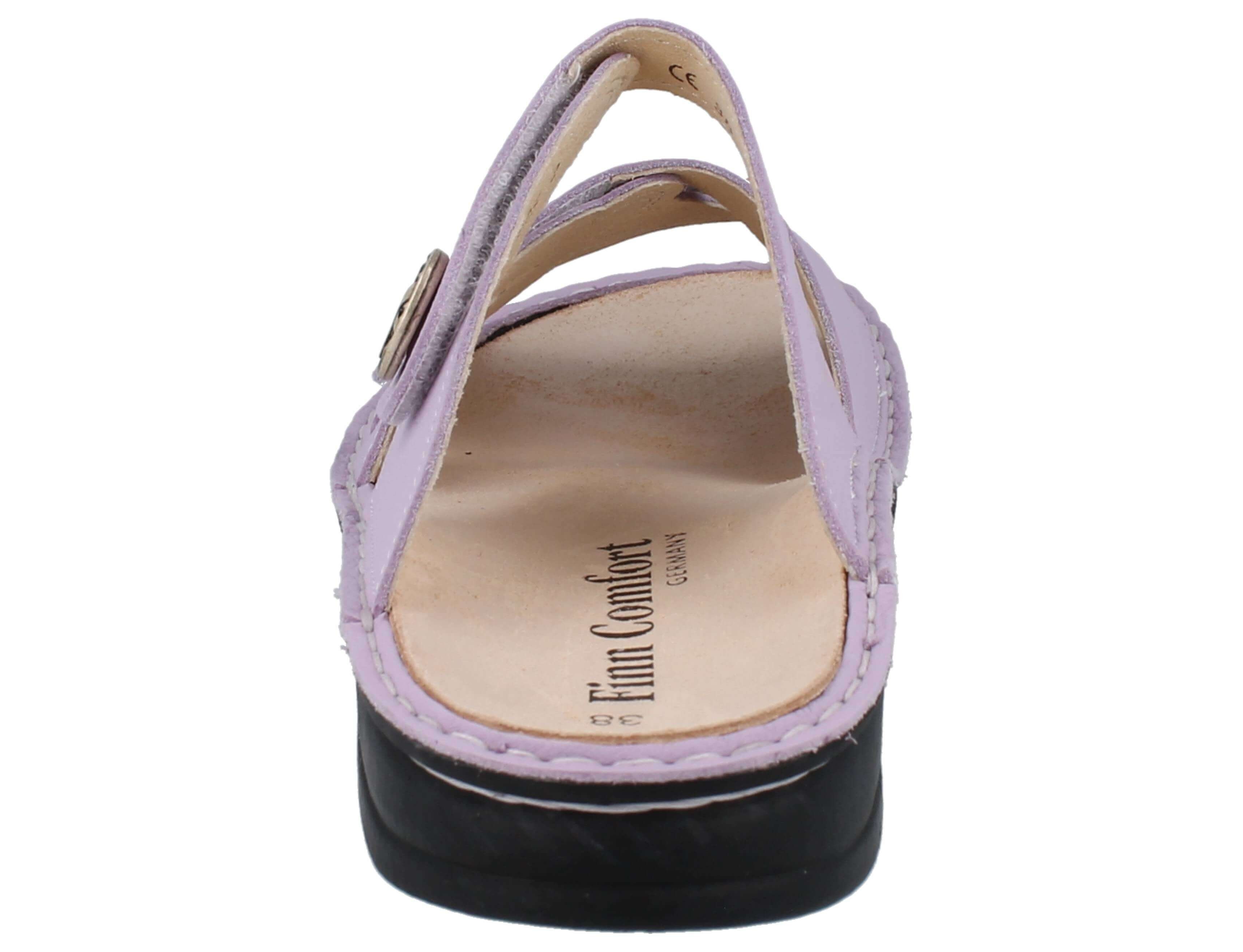 Finn Comfort FINN COMFORT Agueda Damen Pantolette lila flieder Glattleder - Größe: Pantolette Wechselfußbett