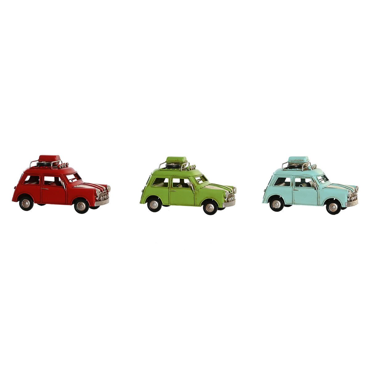 DKD Home Decor Dekofigur Deko-Figur DKD Home Decor Rot grün Himmelsblau Auto Vintage 16 x 7,5 x